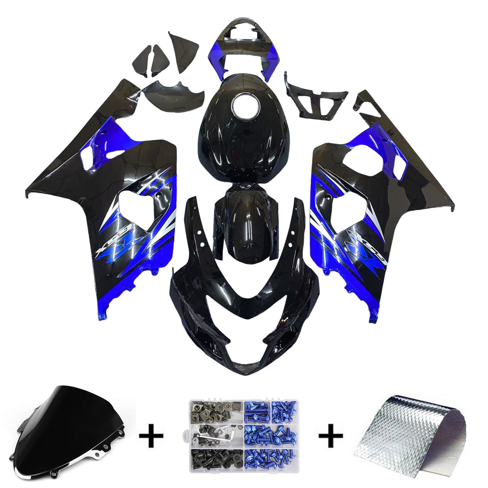 Amotopart Suzuki GSXR 600/750 2004-2005 K4 Fairing Kit Bodywork Plastic ABS