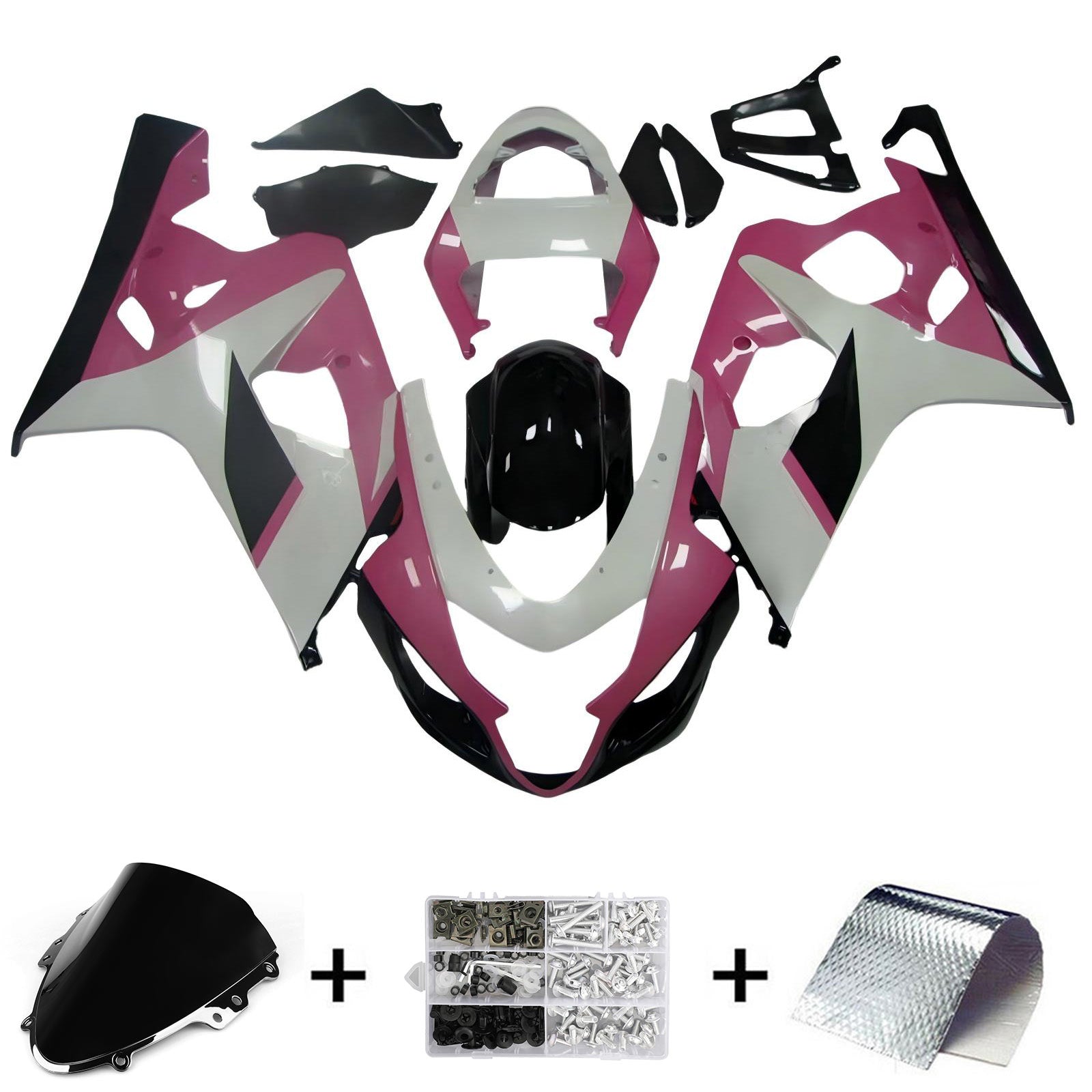 Amotopart Suzuki GSXR 600/750 2004-2005 K4 Fairing Kit Bodywork Plastic ABS