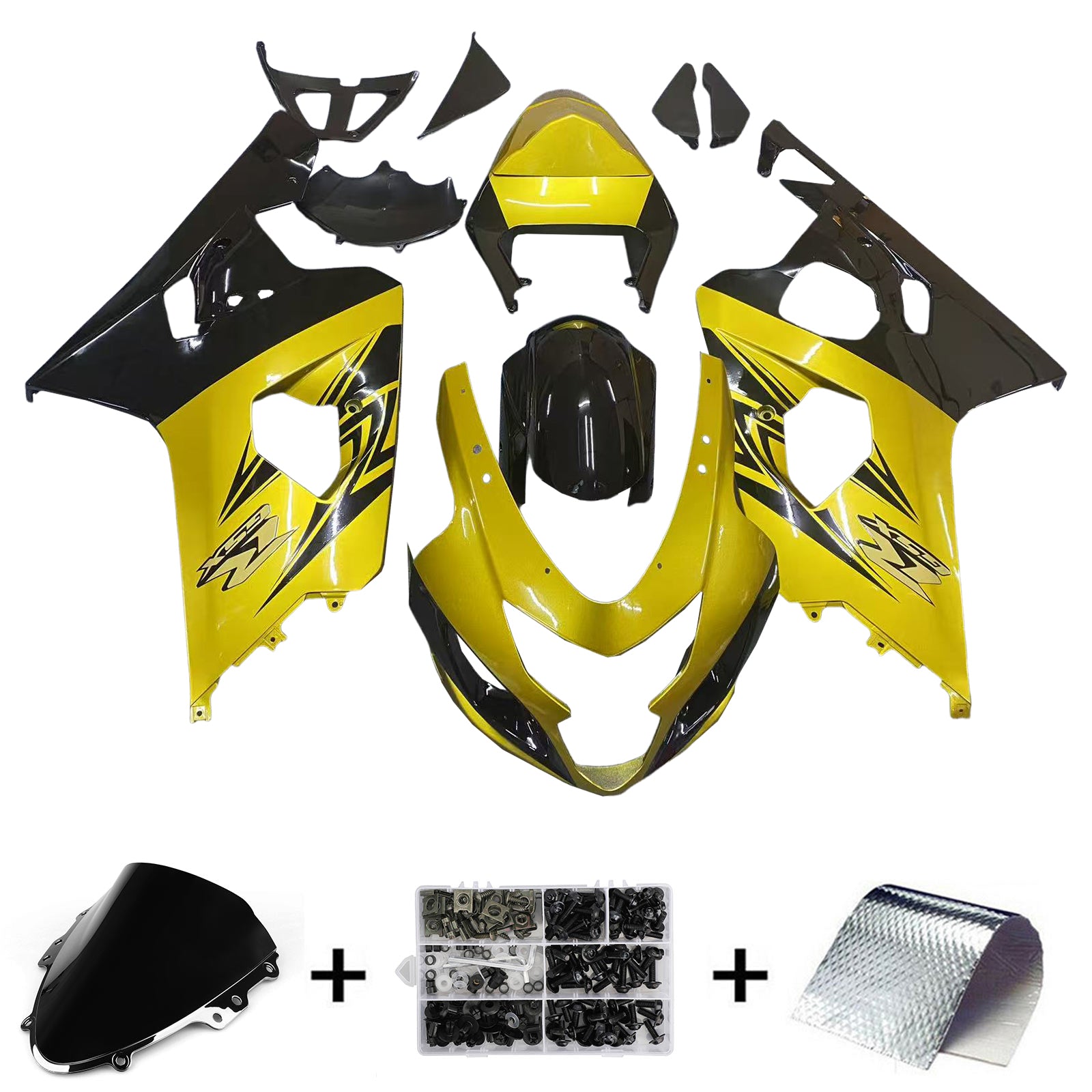 Amotopart Suzuki GSXR 600/750 2004-2005 K4 Fairing Kit Bodywork Plastic ABS