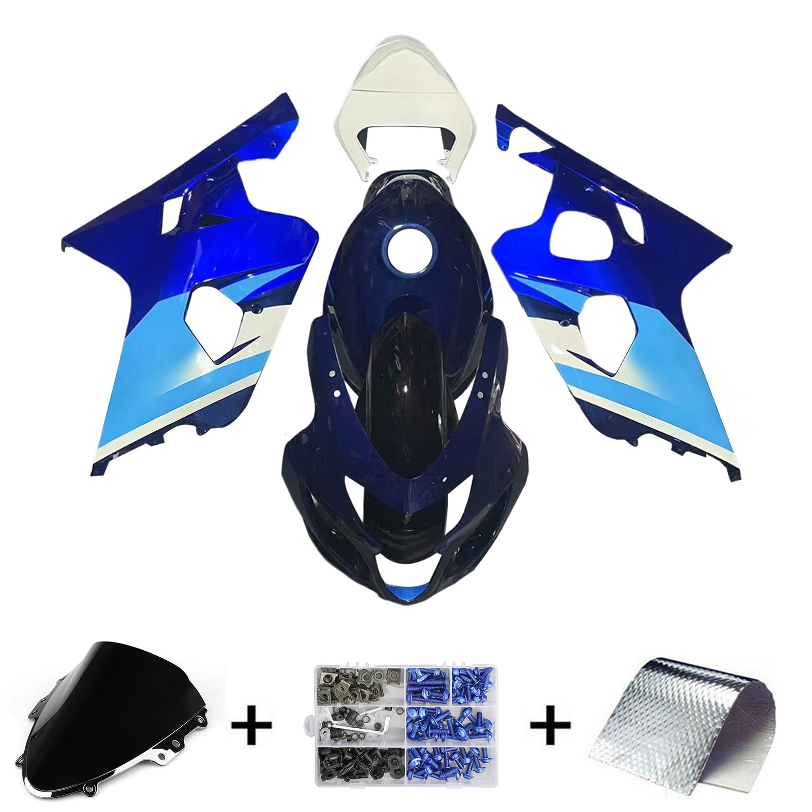 Amotopart Suzuki GSXR 600/750 2004-2005 K4 Fairing Kit Bodywork Plastic ABS