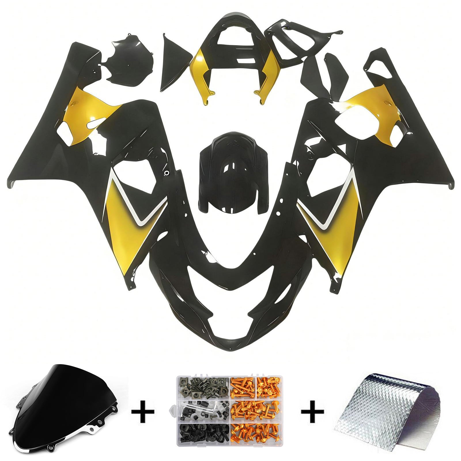 Amotopart Suzuki GSXR 600/750 2004-2005 K4 Fairing Kit Bodywork Plastic ABS