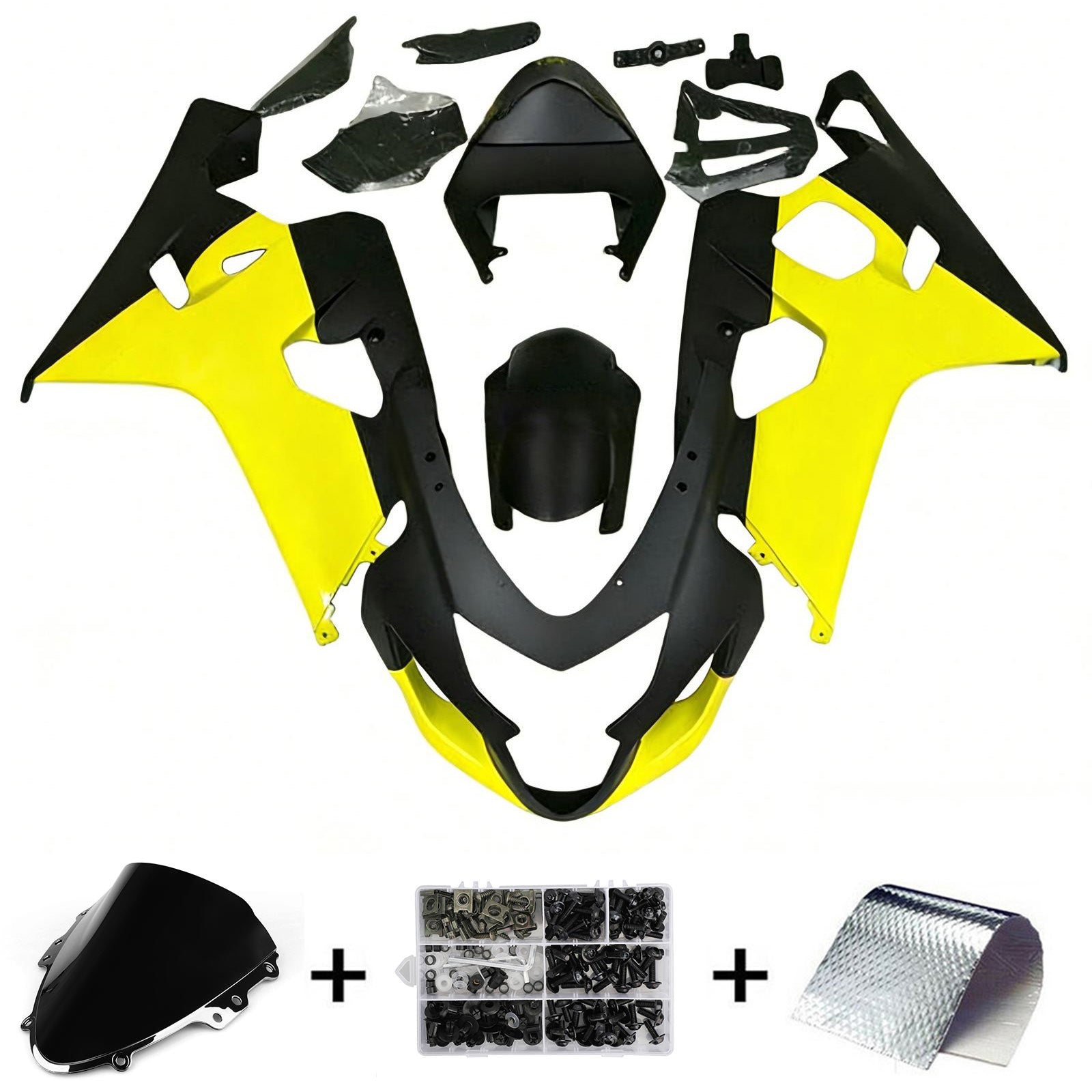 Amotopart Suzuki GSXR 600/750 2004-2005 K4 Fairing Kit Bodywork Plastic ABS