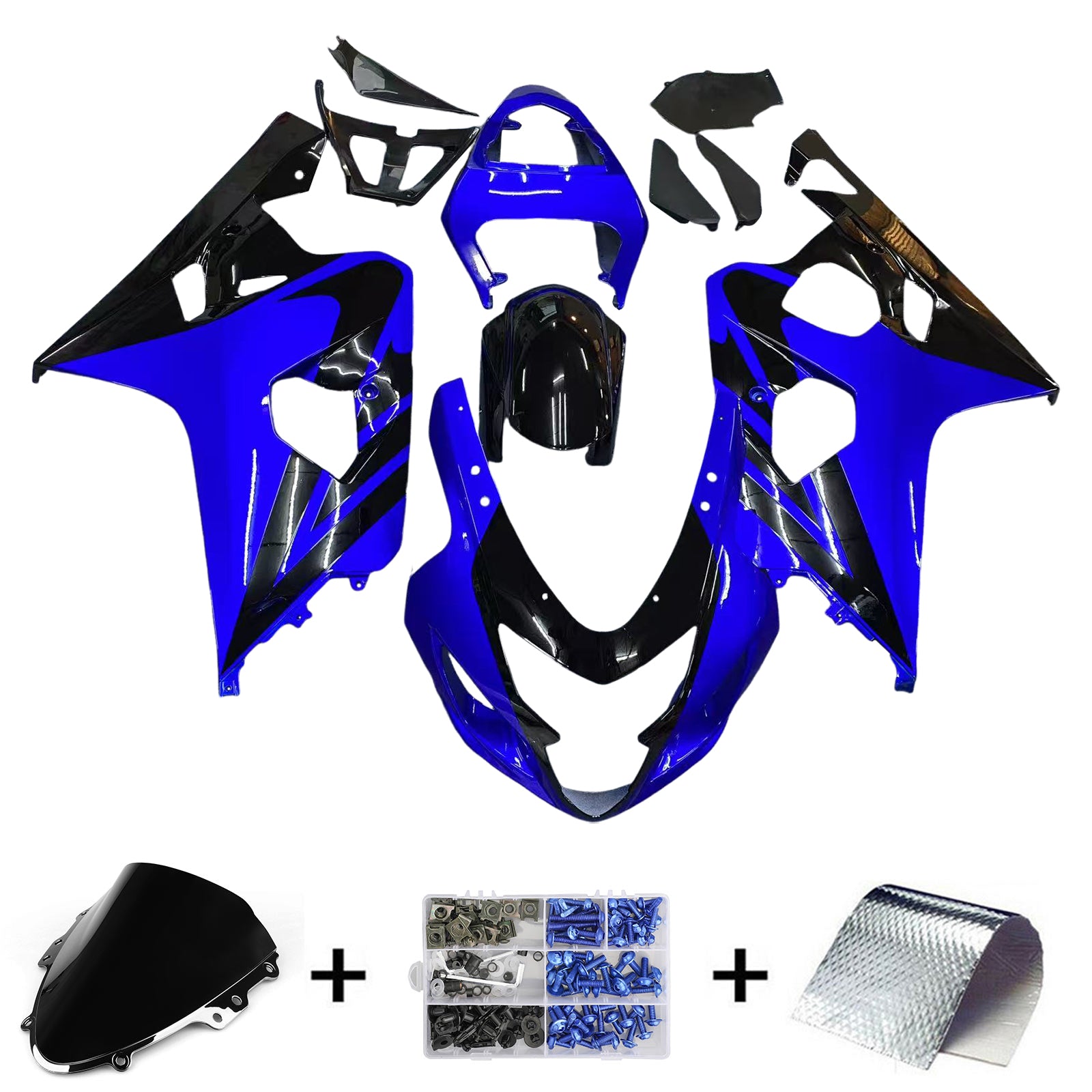 Amotopart Suzuki GSXR 600/750 2004-2005 K4 페어링 키트 차체 플라스틱 ABS
