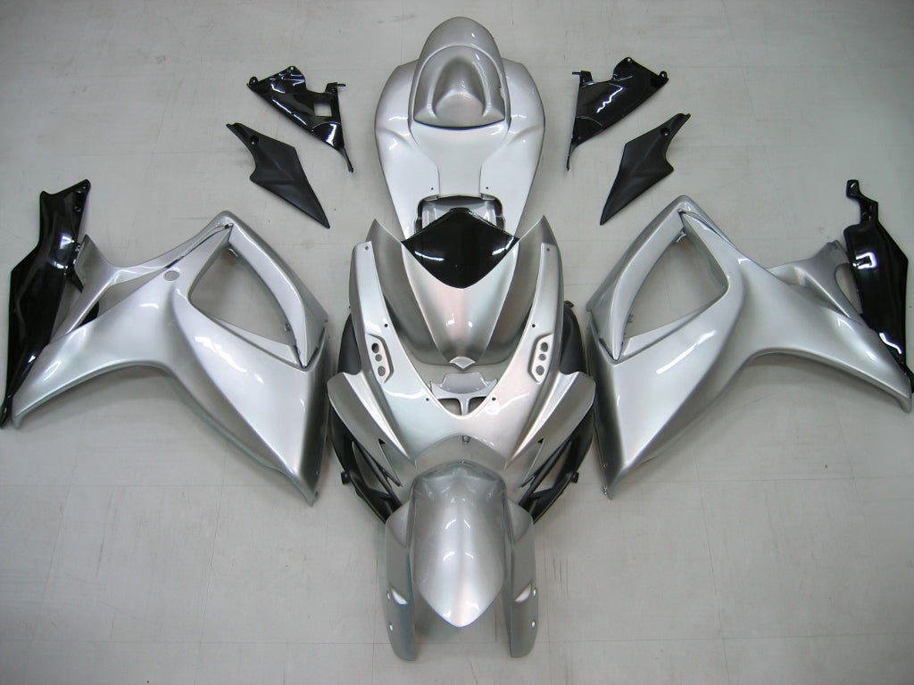 페어링 2006-2007 스즈키 GSXR 600 750 실버 &amp; 블랙 GSXR 제네릭