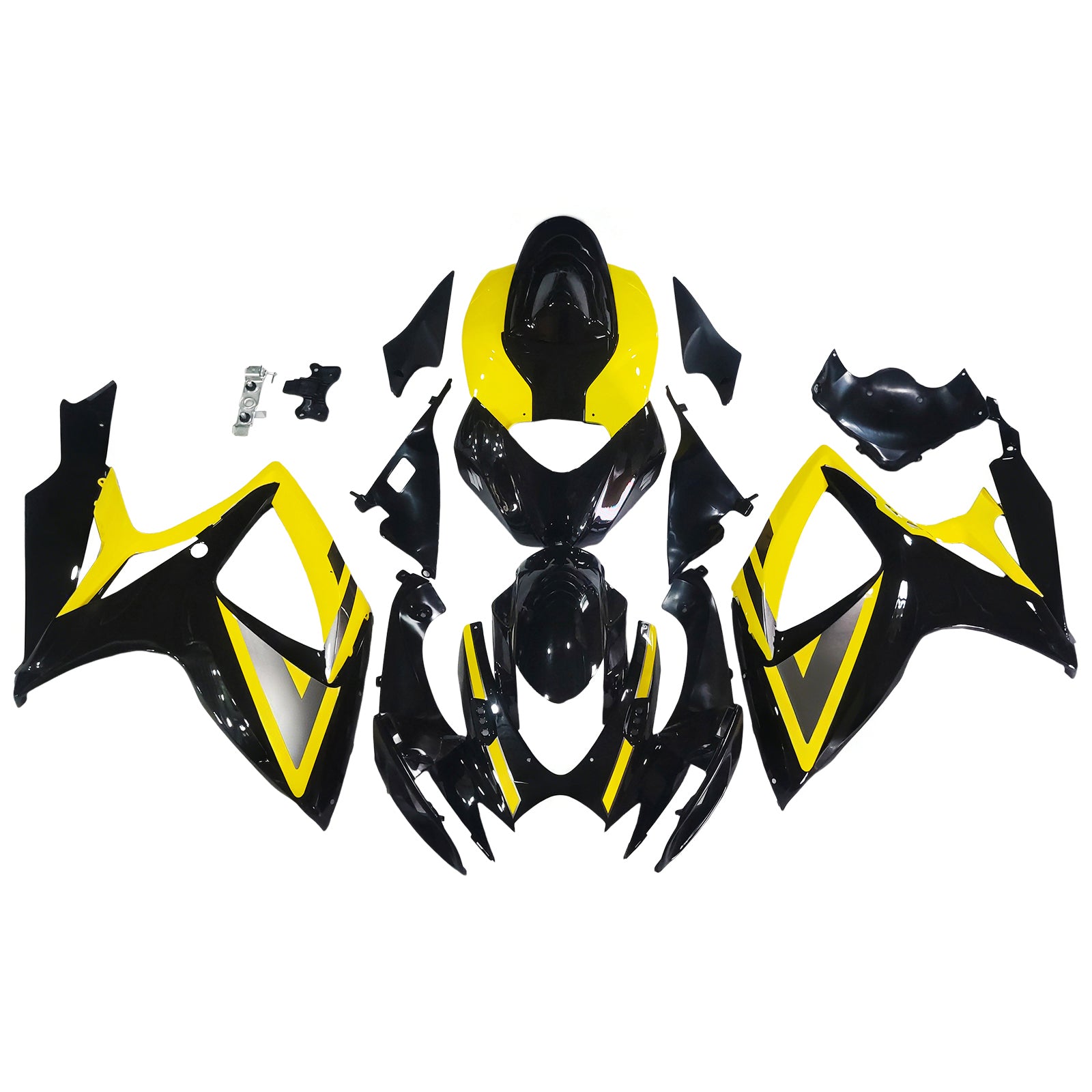 페어링 2006-2007 스즈키 GSXR 600 750 블랙 &amp; 옐로우 GSXR 제네릭