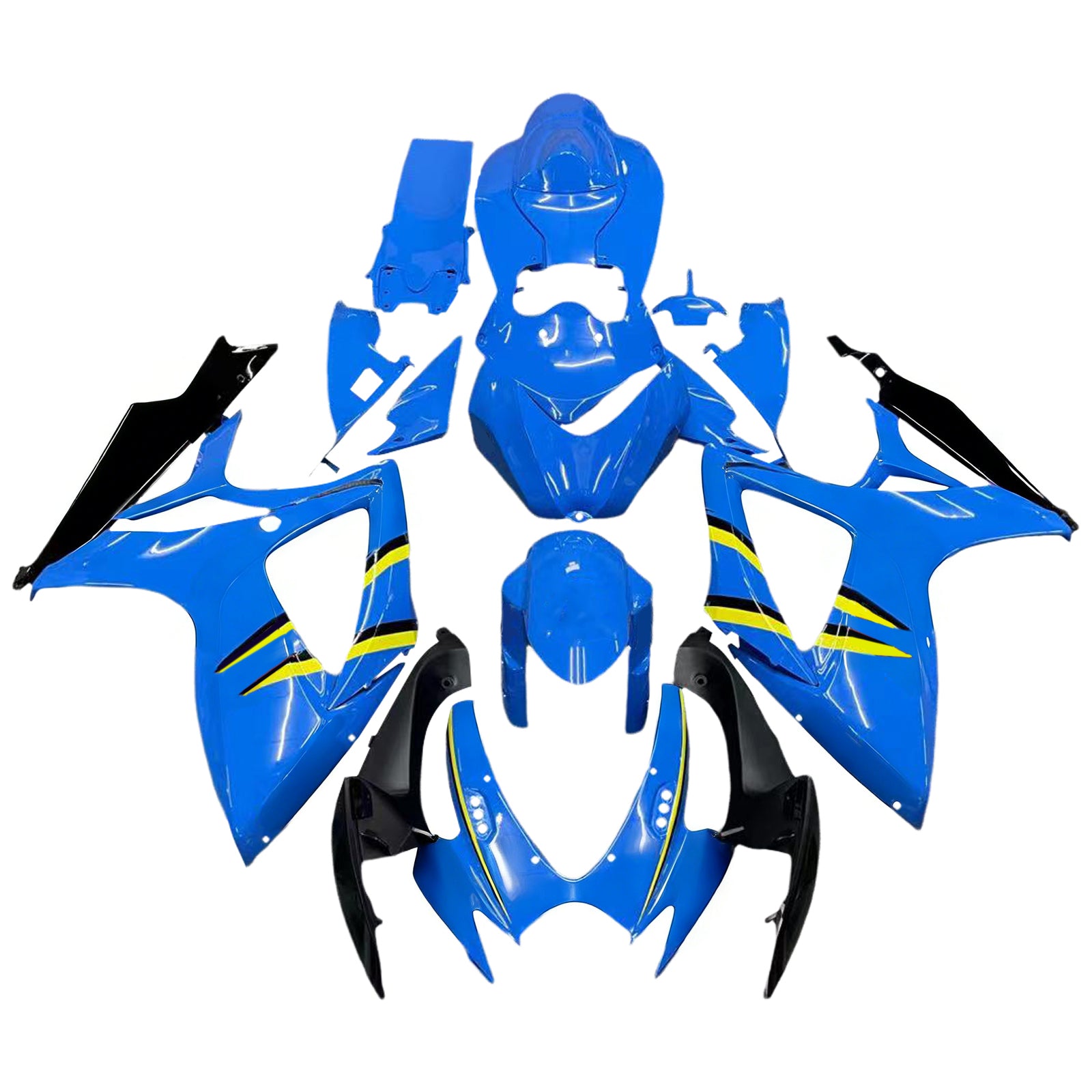 페어링 2006-2007 스즈키 GSXR 600 750 블루 리즐라 제네릭