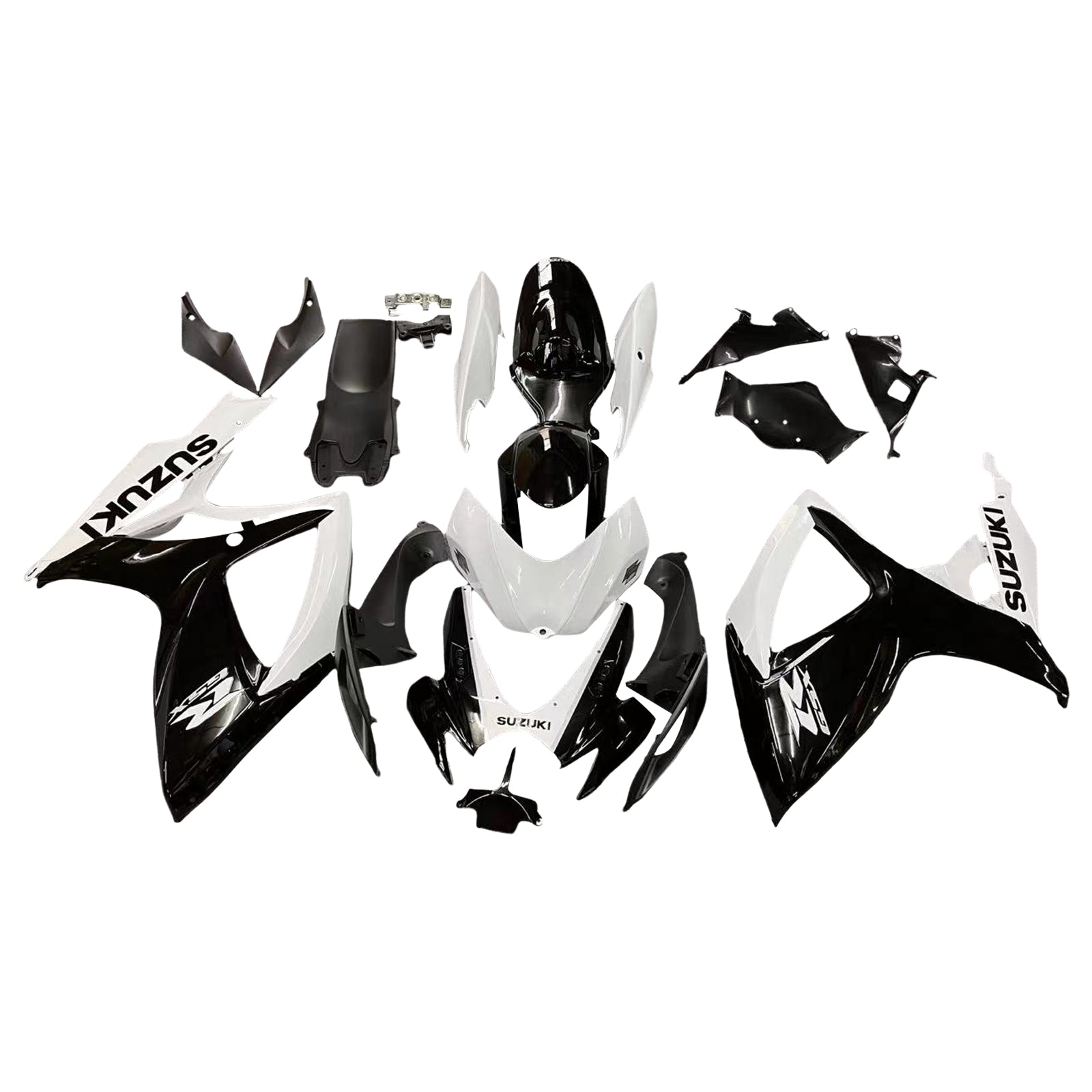 Fairings 2006-2007 Suzuki GSXR 600 750 Black & White GSXR  Generic