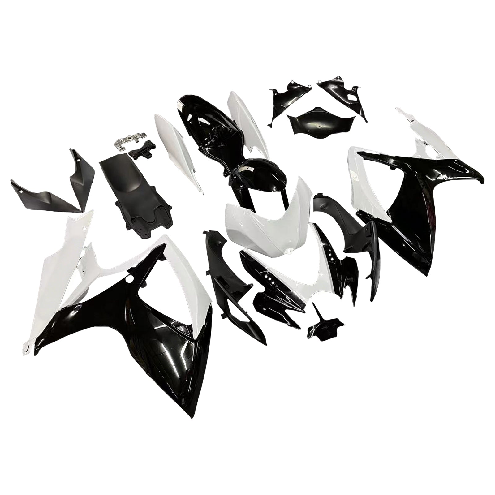 Fairings 2006-2007 Suzuki GSXR 600 750 Black & White GSXR  Generic