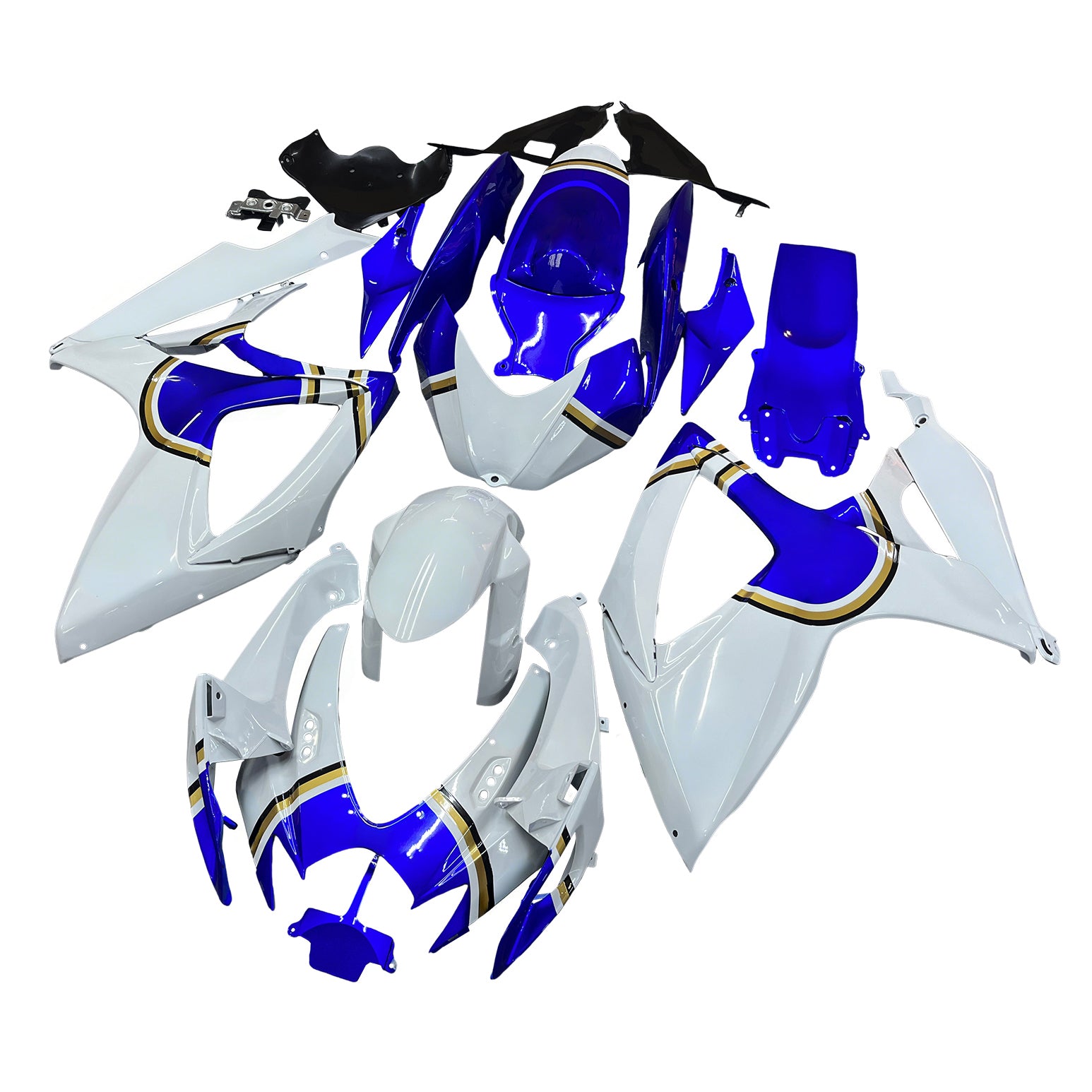 Fairings 2006-2007 Suzuki GSXR 600 750 White Blue Lucky Strike  Generic