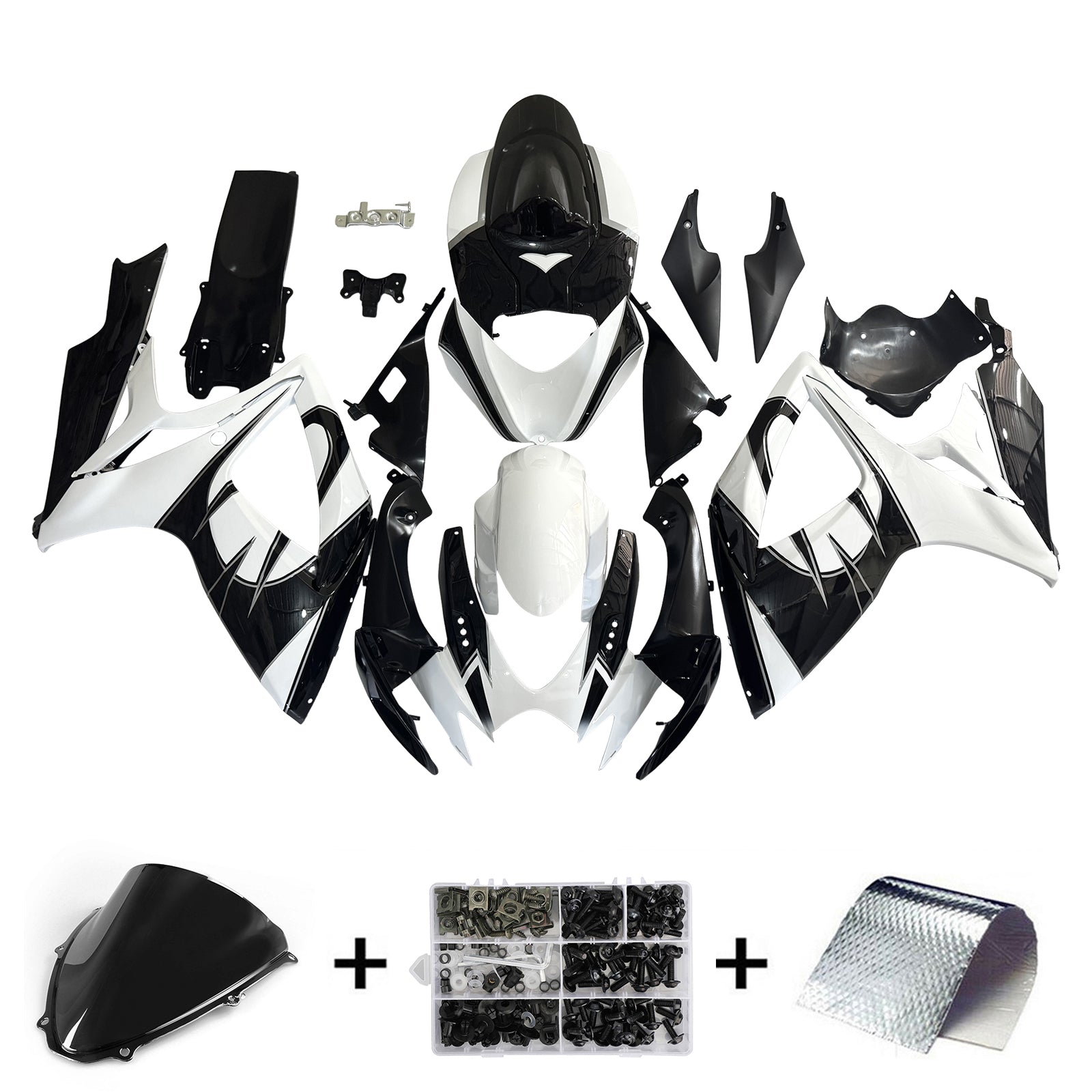 Amotopart Suzuki GSXR 600/750 2006-2007 K6 Fairing Kit Bodywork Plastic ABS