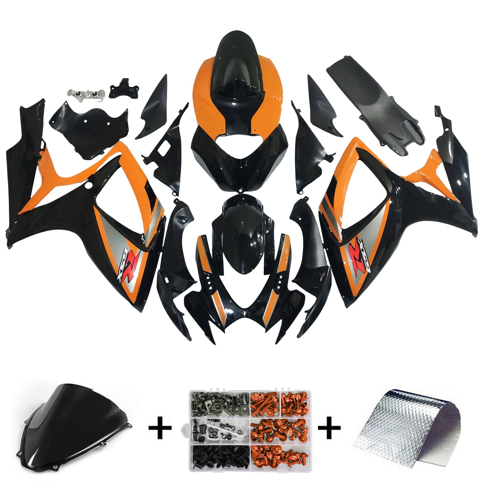 Amotopart Suzuki GSXR 600/750 2006-2007 K6 Fairing Kit Bodywork Plastic ABS