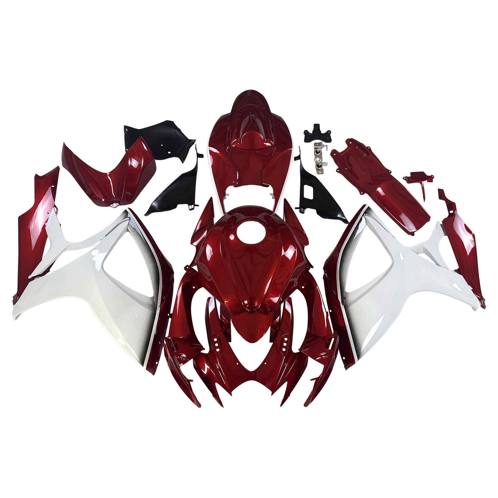 Red White Injection Fairing Kit Plastic ABS For Suzuki GSXR 600/750 2006-2007 K6