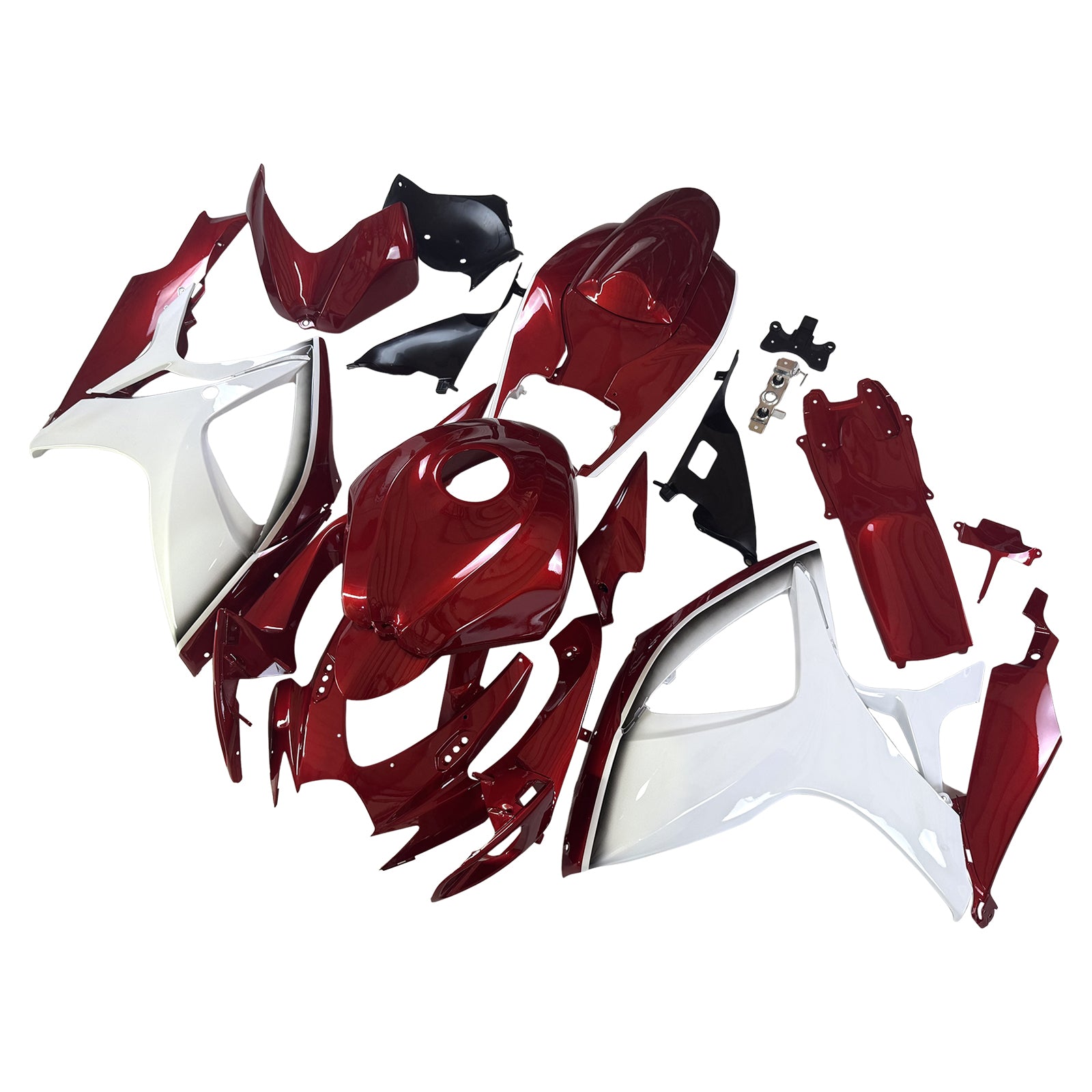 Red White Injection Fairing Kit Plastic ABS For Suzuki GSXR 600/750 2006-2007 K6