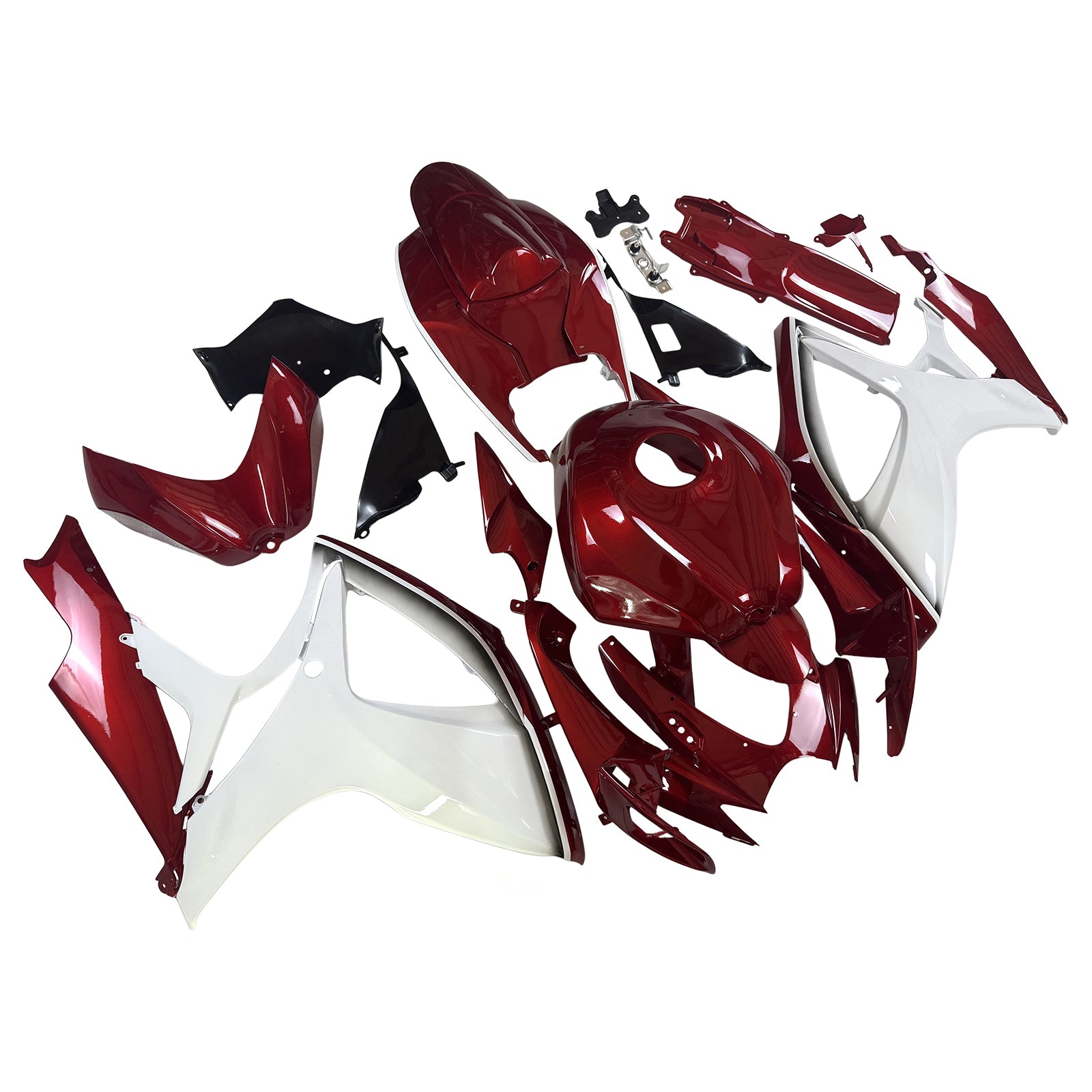 Red White Injection Fairing Kit Plastic ABS For Suzuki GSXR 600/750 2006-2007 K6
