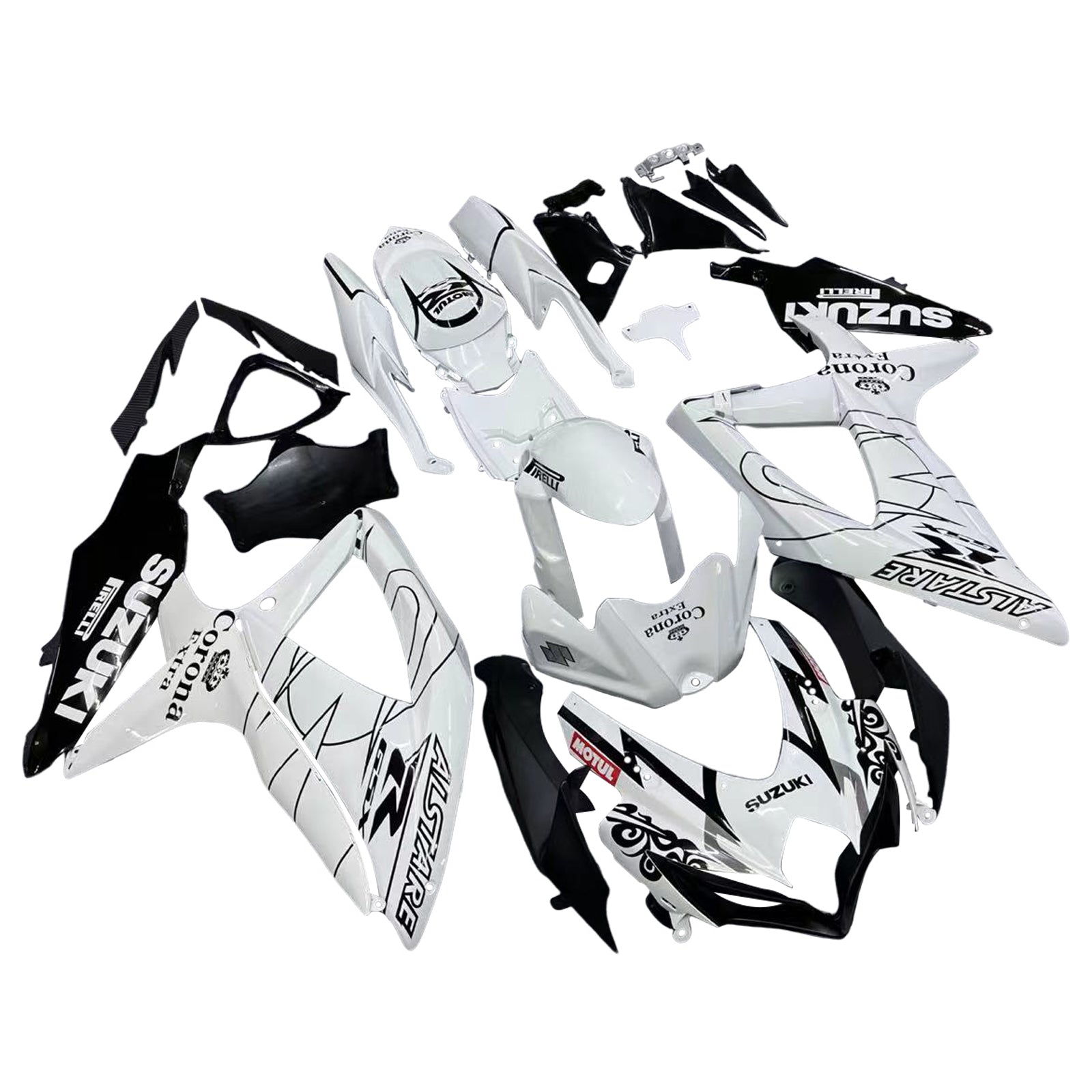 Fairings 2008-2010 Suzuki GSXR 600 750 White Alstare Corona