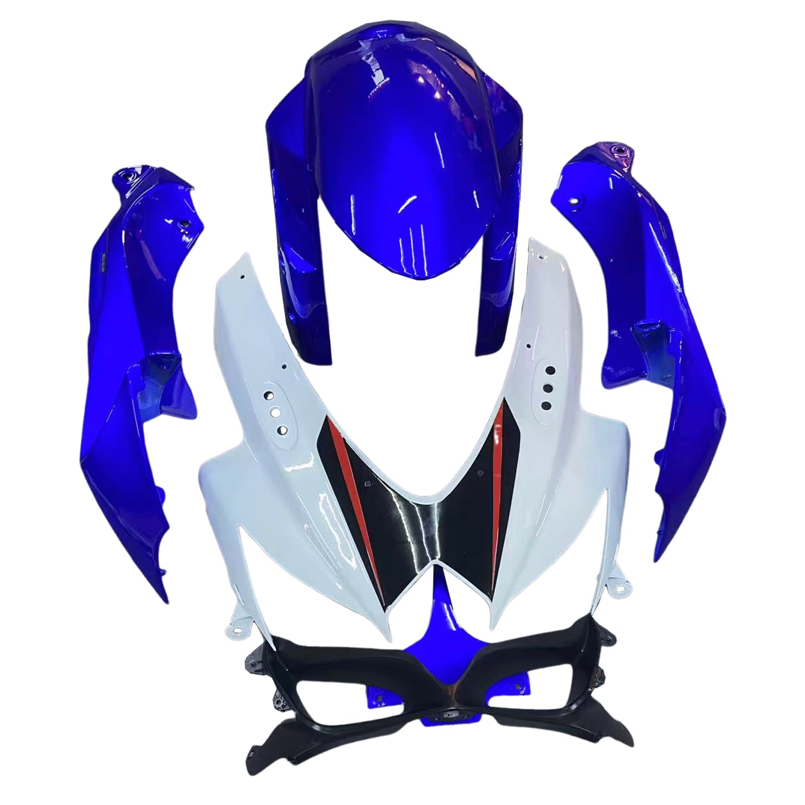 페어링 2008-2010 스즈키 GSXR 600 750 화이트 &amp; 블루 GSXR 제네릭