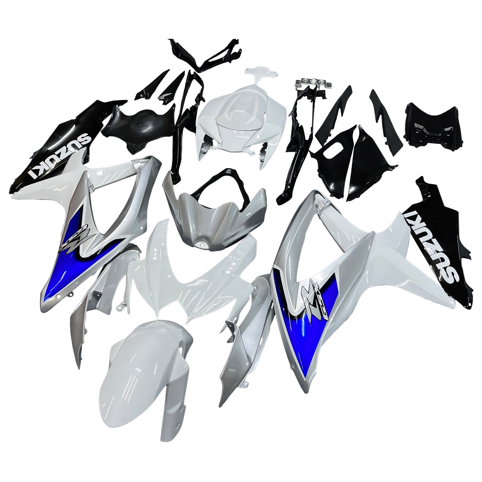 Fairings 2008-2010 Suzuki GSXR 600 750 Silver White GSXR