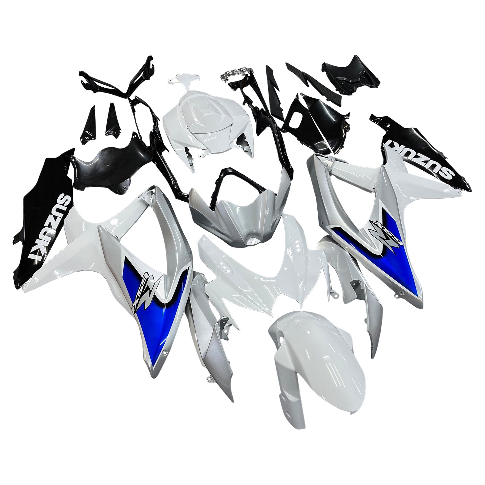 Fairings 2008-2010 Suzuki GSXR 600 750 Silver White GSXR