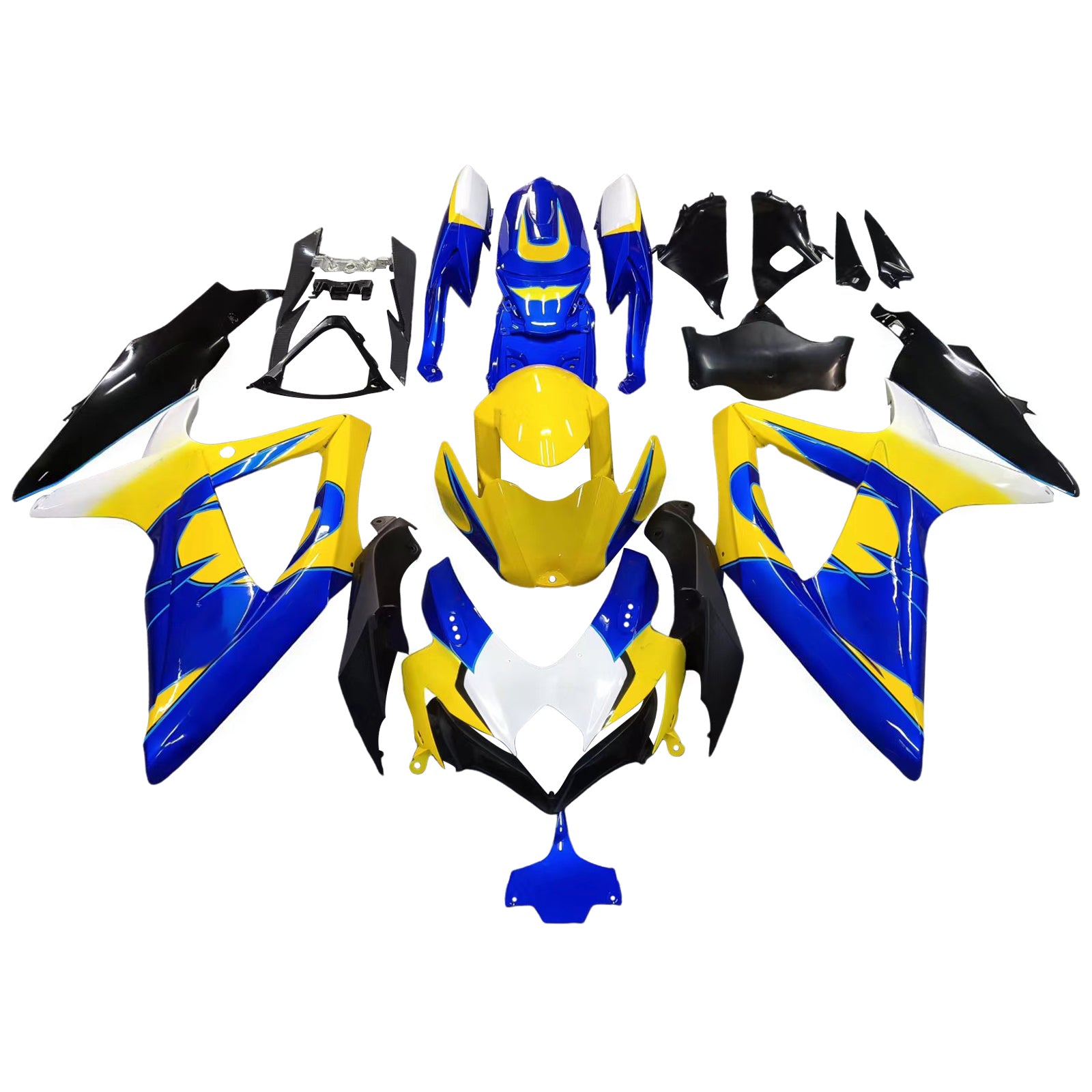 Fairings 2008-2010 Suzuki GSXR 600 750 Yellow Blue Alstare Corona