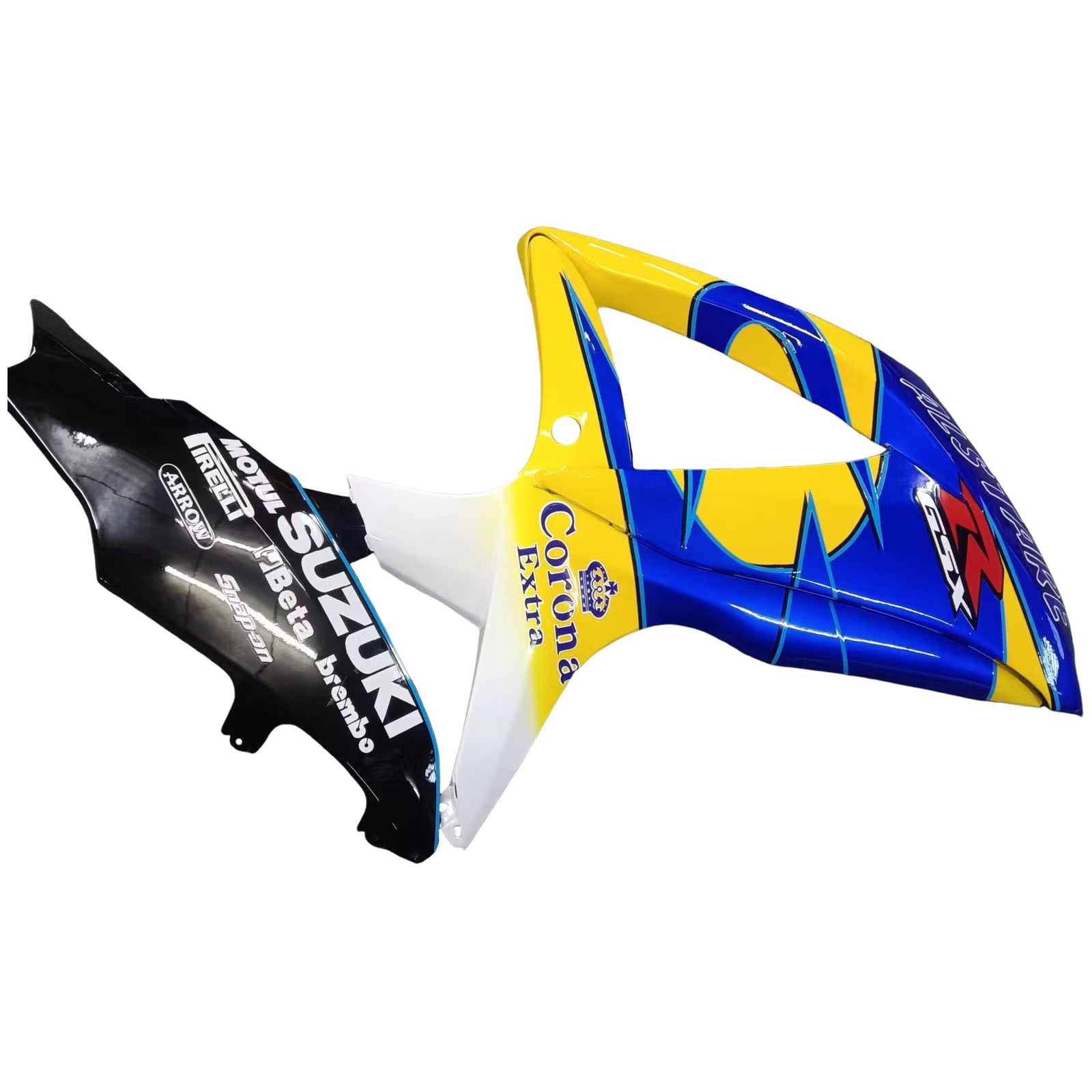 Fairings 2008-2010 سوزوكي GSXR 600 750 أصفر أزرق ألستير كورونا