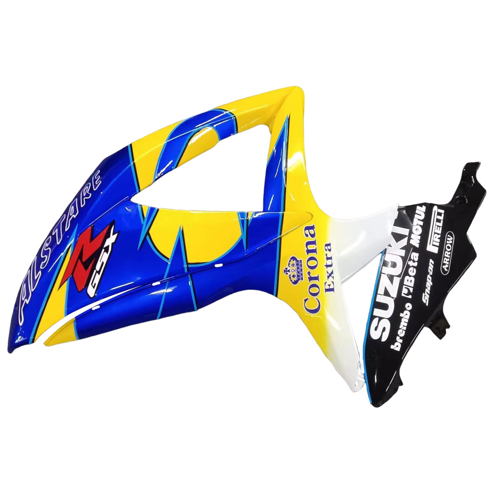 Fairings 2008-2010 سوزوكي GSXR 600 750 أصفر أزرق ألستير كورونا