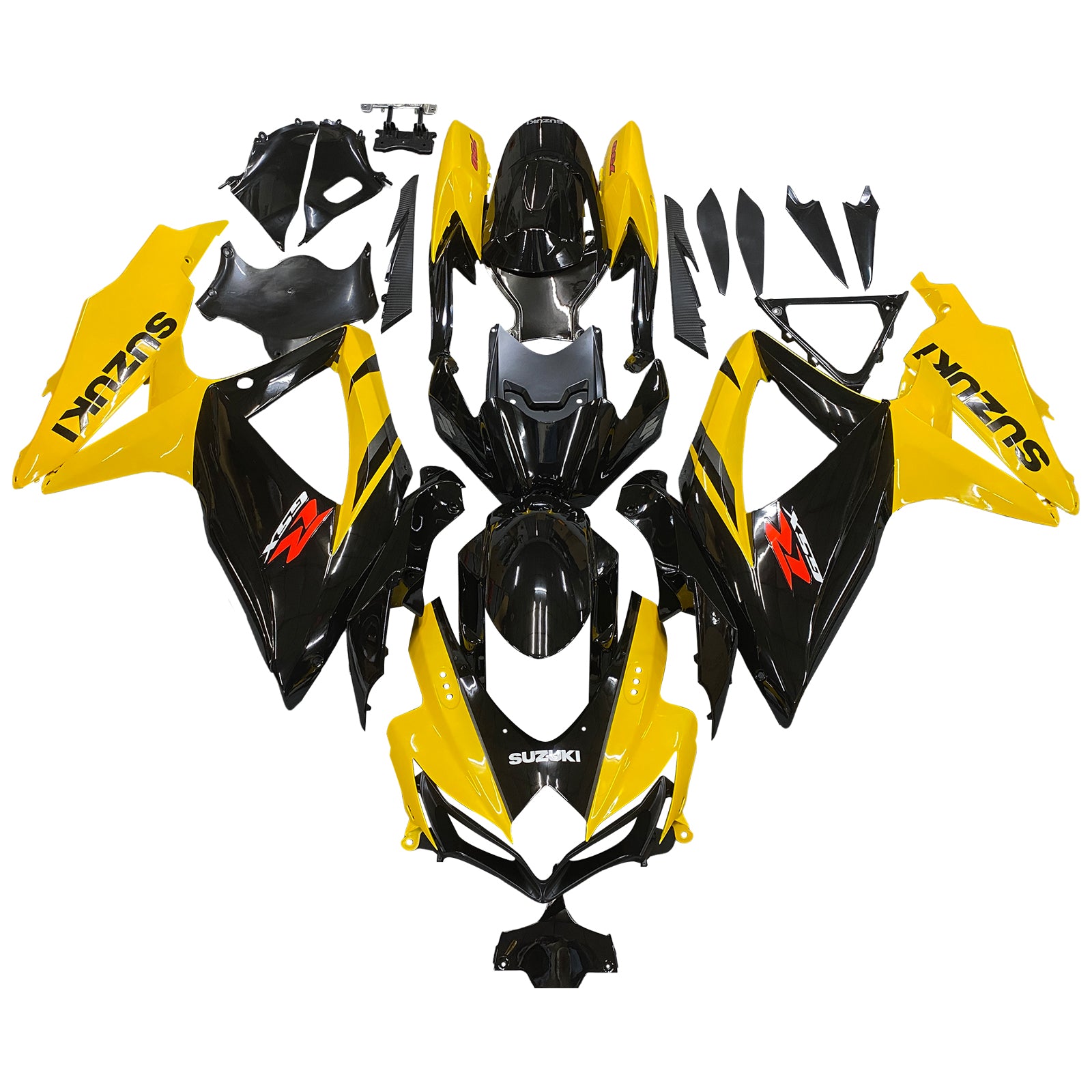 Fairings 2008-20 10Suzuki GSXR 600 750 Black & Yellow GSXR