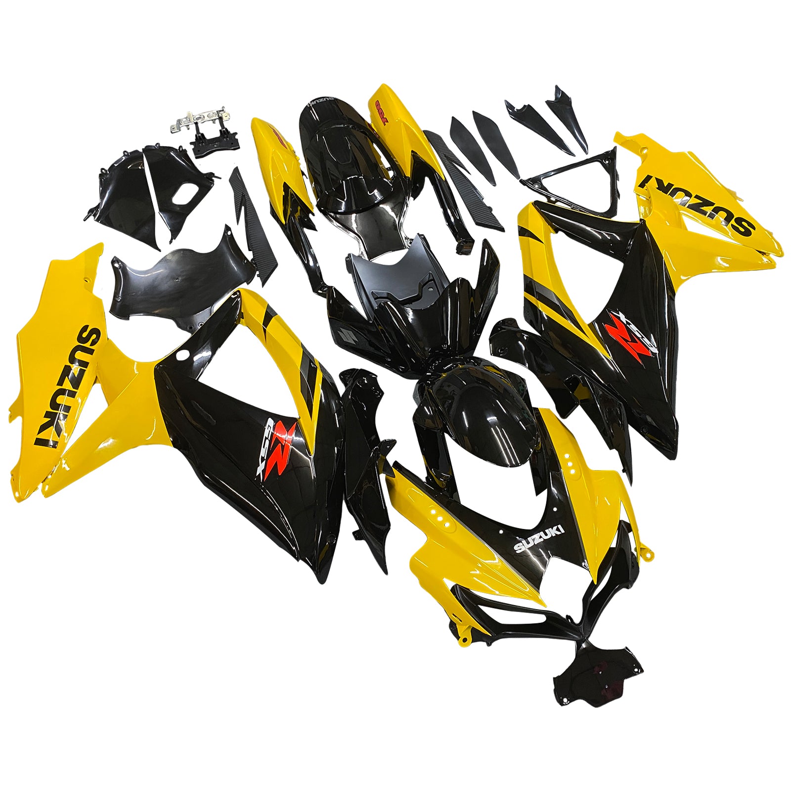 Fairings 2008-20 10Suzuki GSXR 600 750 Black & Yellow GSXR