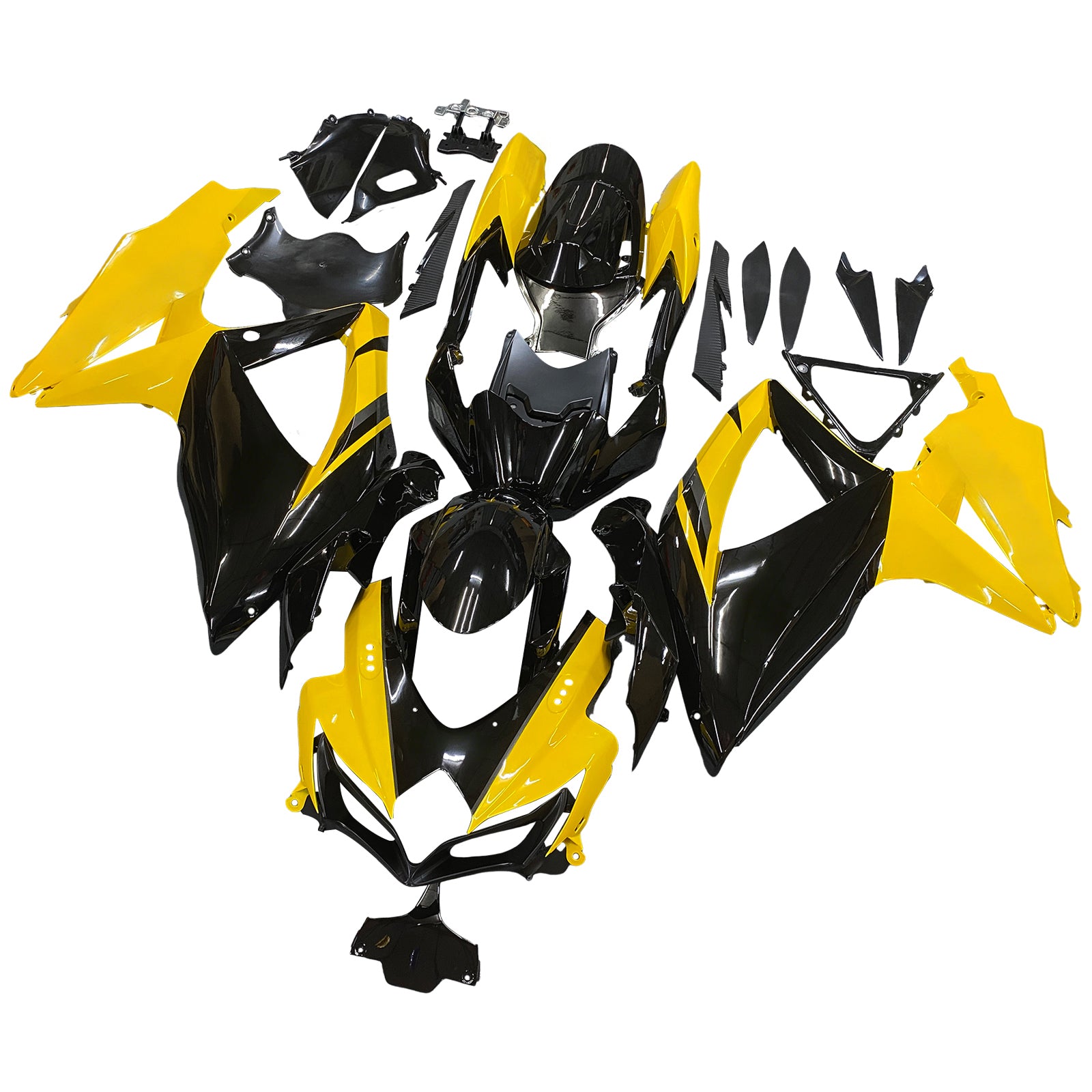 Fairings 2008-20 10Suzuki GSXR 600 750 Black & Yellow GSXR