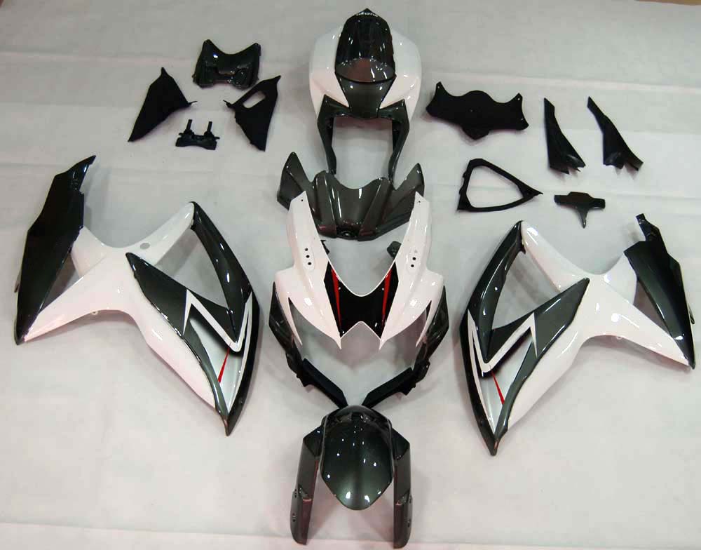 Fairings 2008-2010 Suzuki GSXR 600 750 White & Silver GSXR  Generic