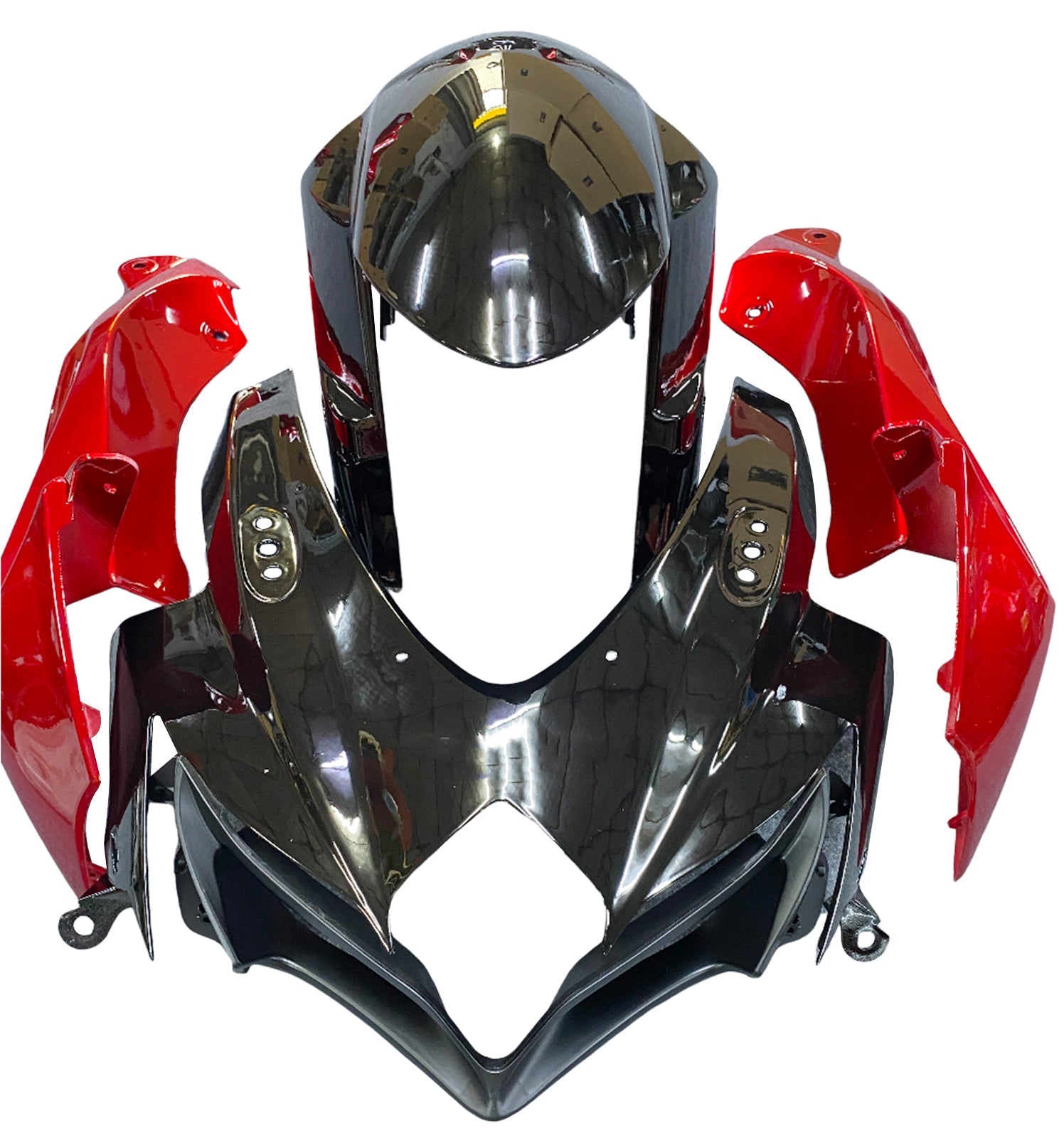 Carenados 2008-2010 Suzuki GSXR 600 750 Negro Rojo Plata Genérico