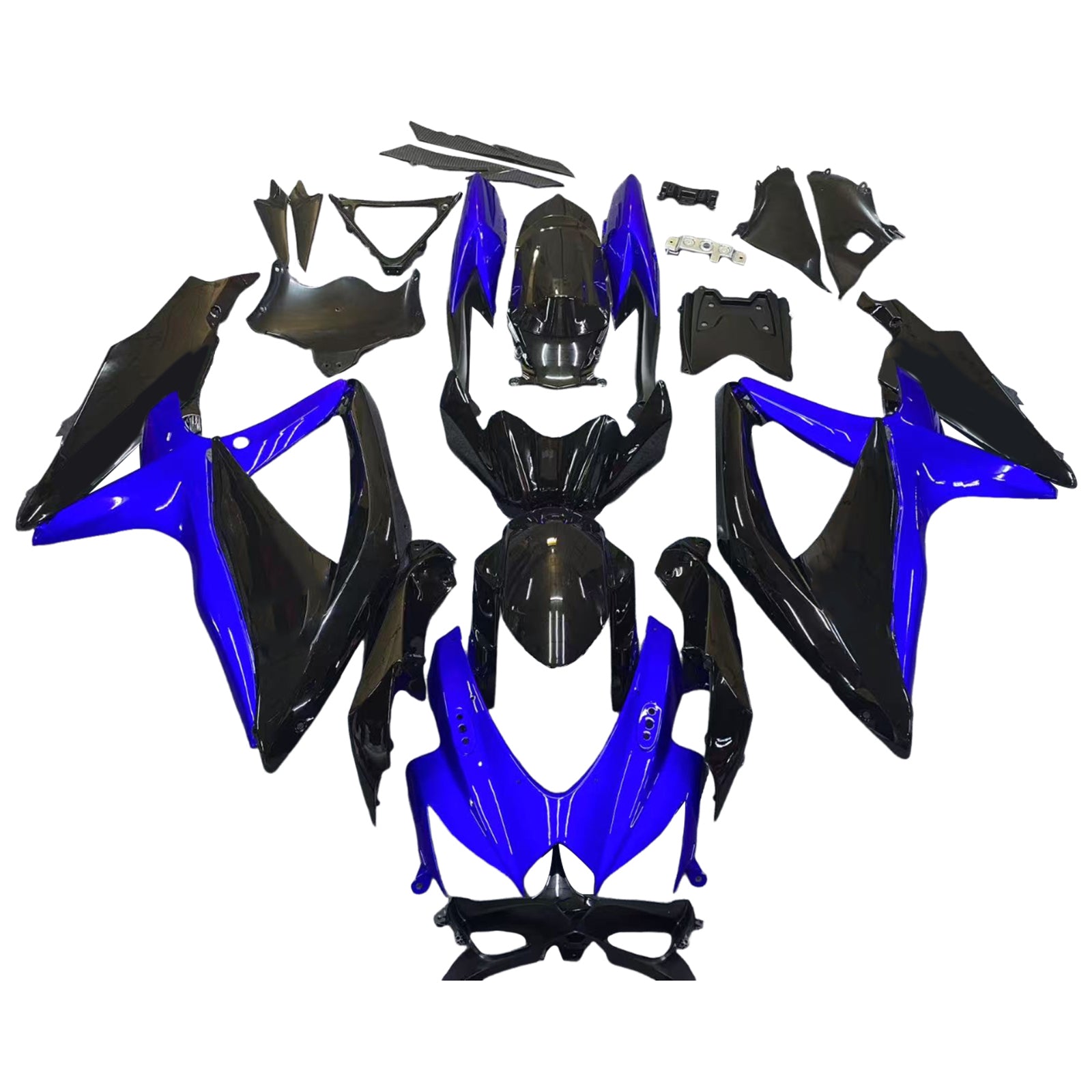 페어링 2008-2010 스즈키 GSXR 600 750 블루 블랙 GSXR 제네릭