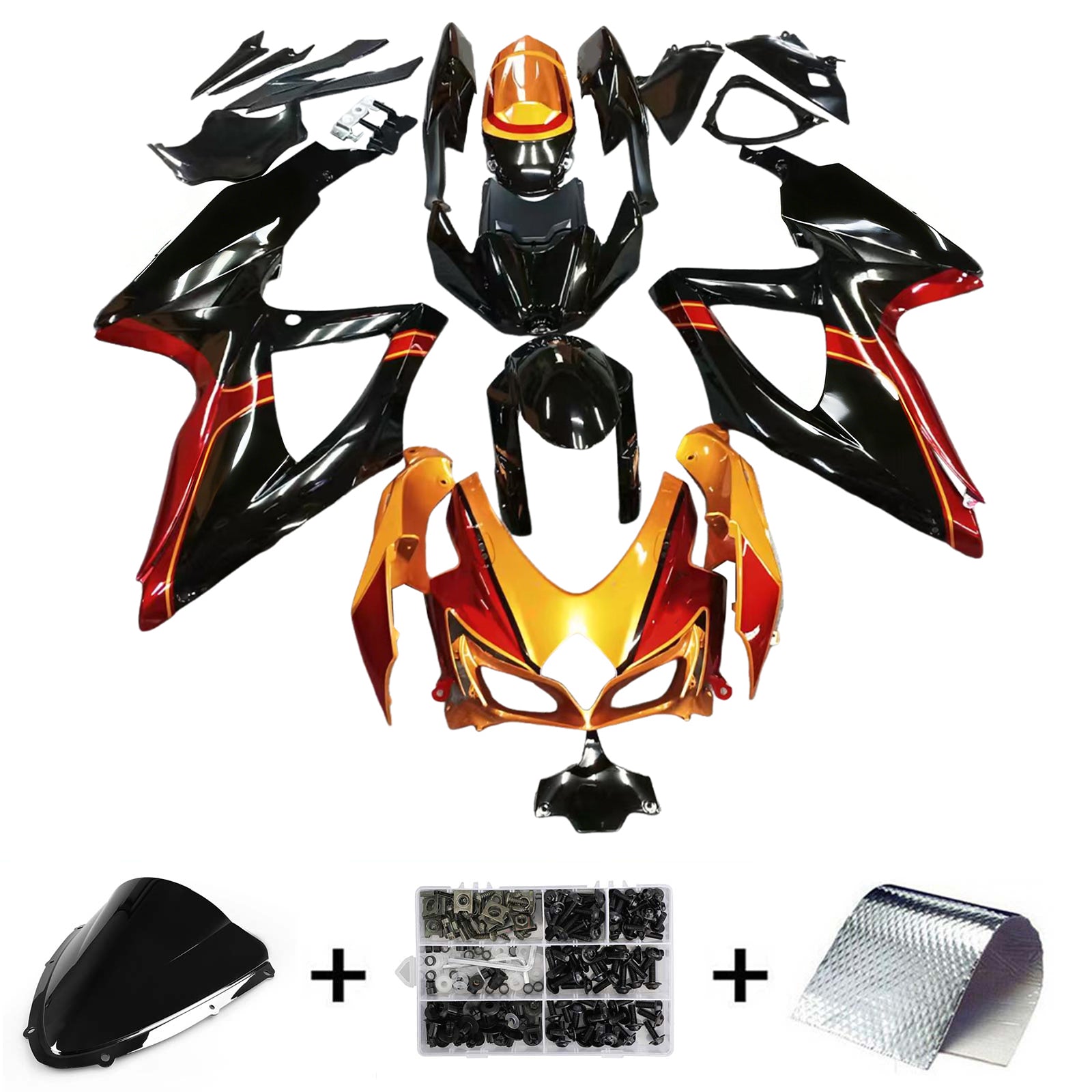 스즈키 GSXR 600/750 2008-2010 K8 페어링 키트 차체 플라스틱 복근