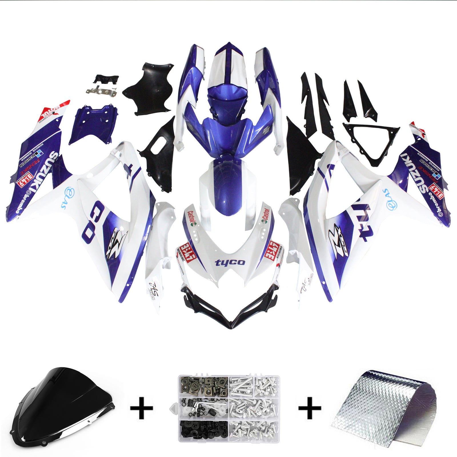 Suzuki GSXR 600/750 2008-2010 Kit Carenado Carroceria Plastico ABS K8