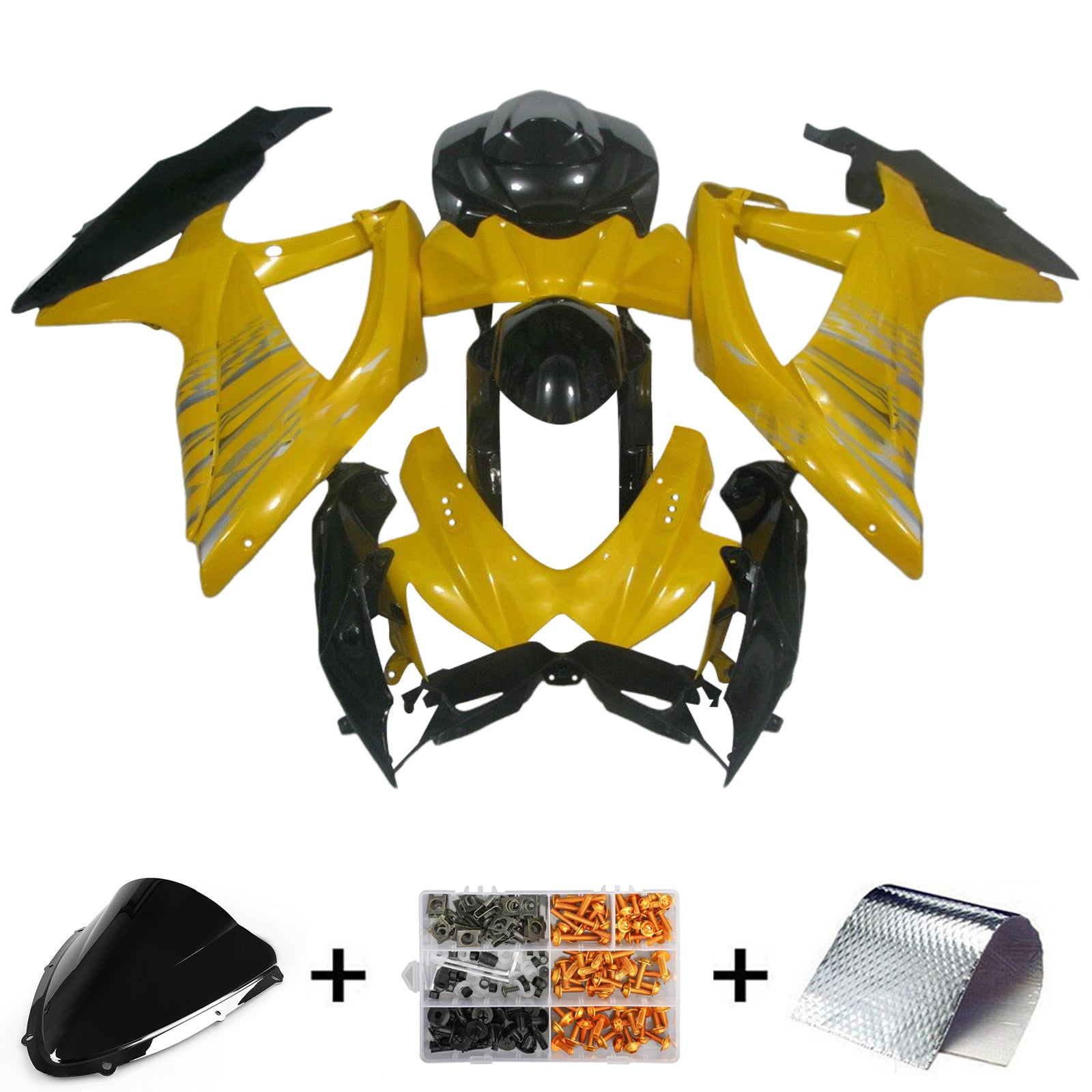 Amotopart Suzuki GSXR 600/750 2008-2010 K8 Fairing Kit Bodywork Plastic ABS