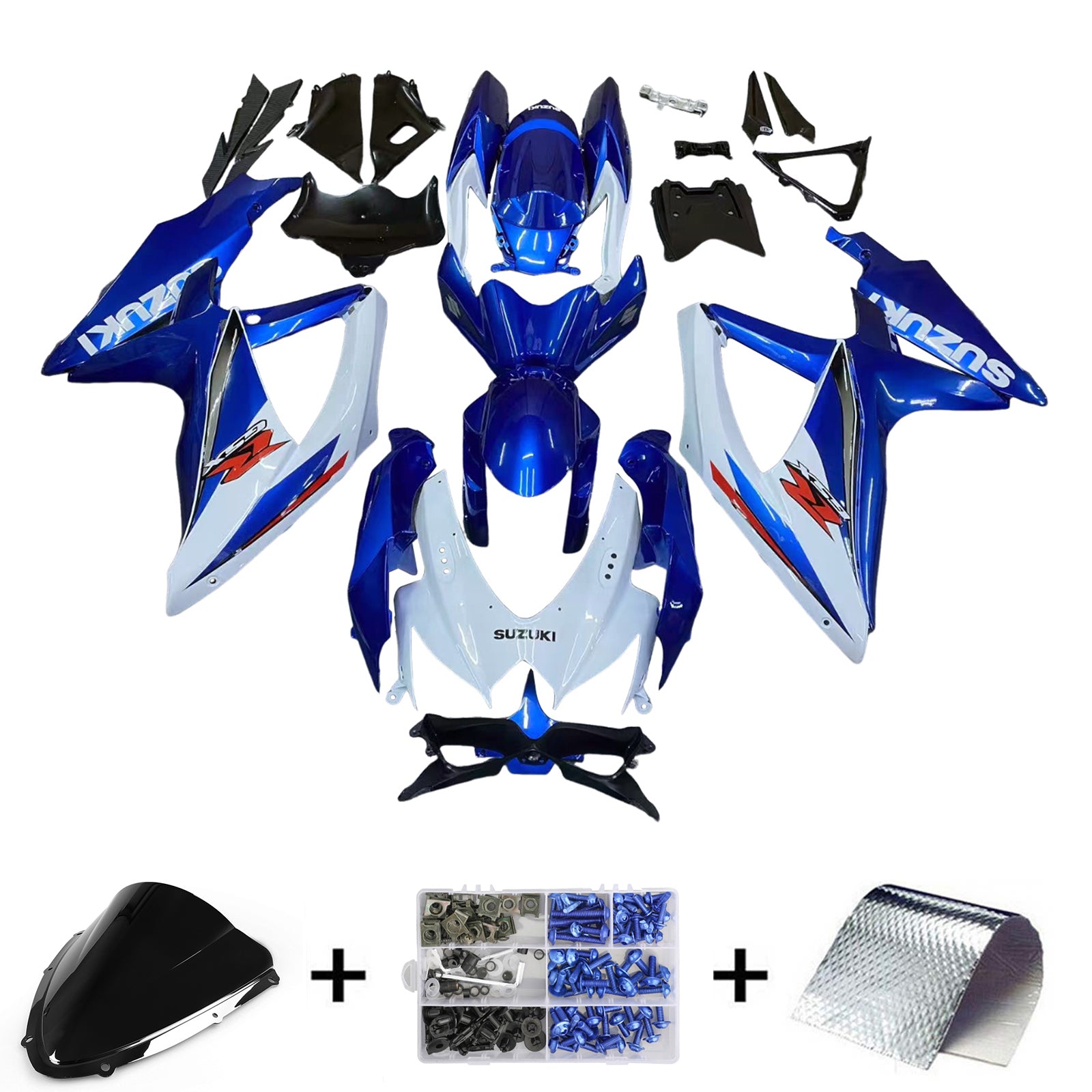 Amotopart Suzuki GSXR 600/750 2008-2010 K8 Fairing Kit Bodywork Plastic ABS