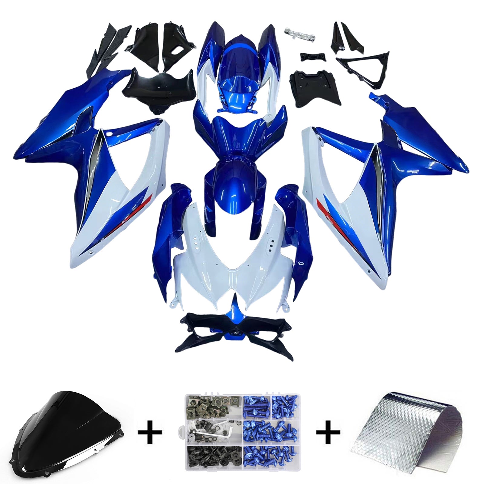Amotopart Suzuki GSXR 600/750 2008-2010 K8 Fairing Kit Bodywork Plastic ABS