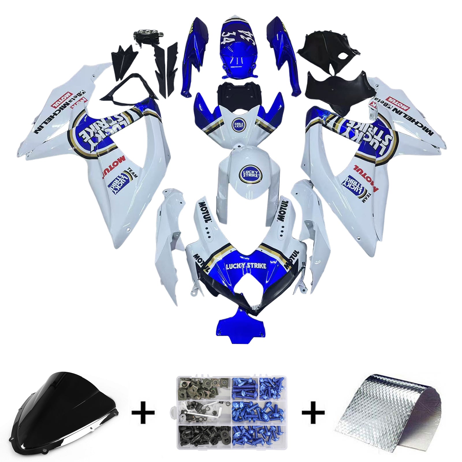 Aموتوبارت سوزوكي GSXR 600/750 2008-2010 K8 الهدايا المجمعة هيكل السيارة البلاستيك ABS