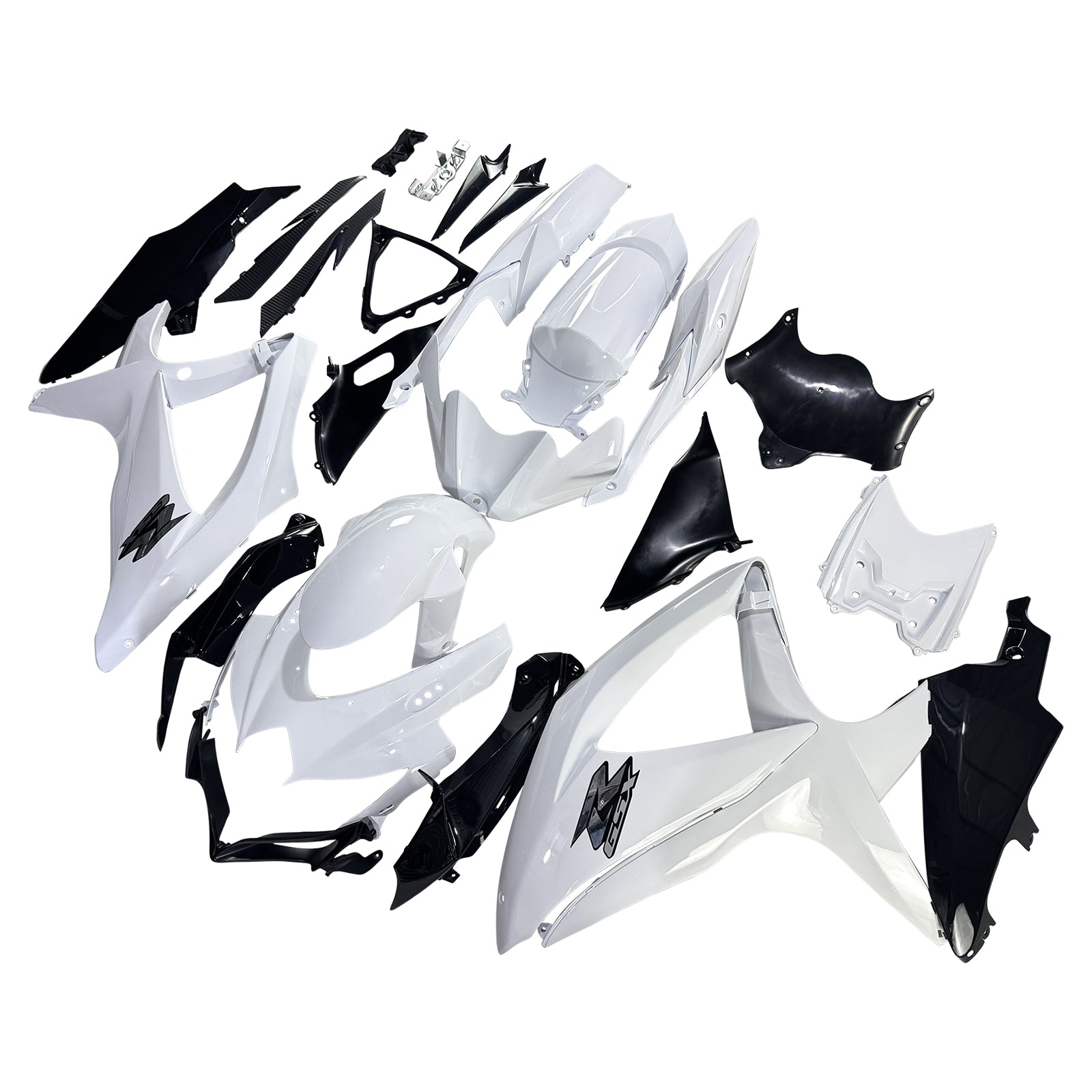White Injection Fairing Kit Bodywork Plastic ABS For Suzuki GSXR 600/750 2008-2010 K8