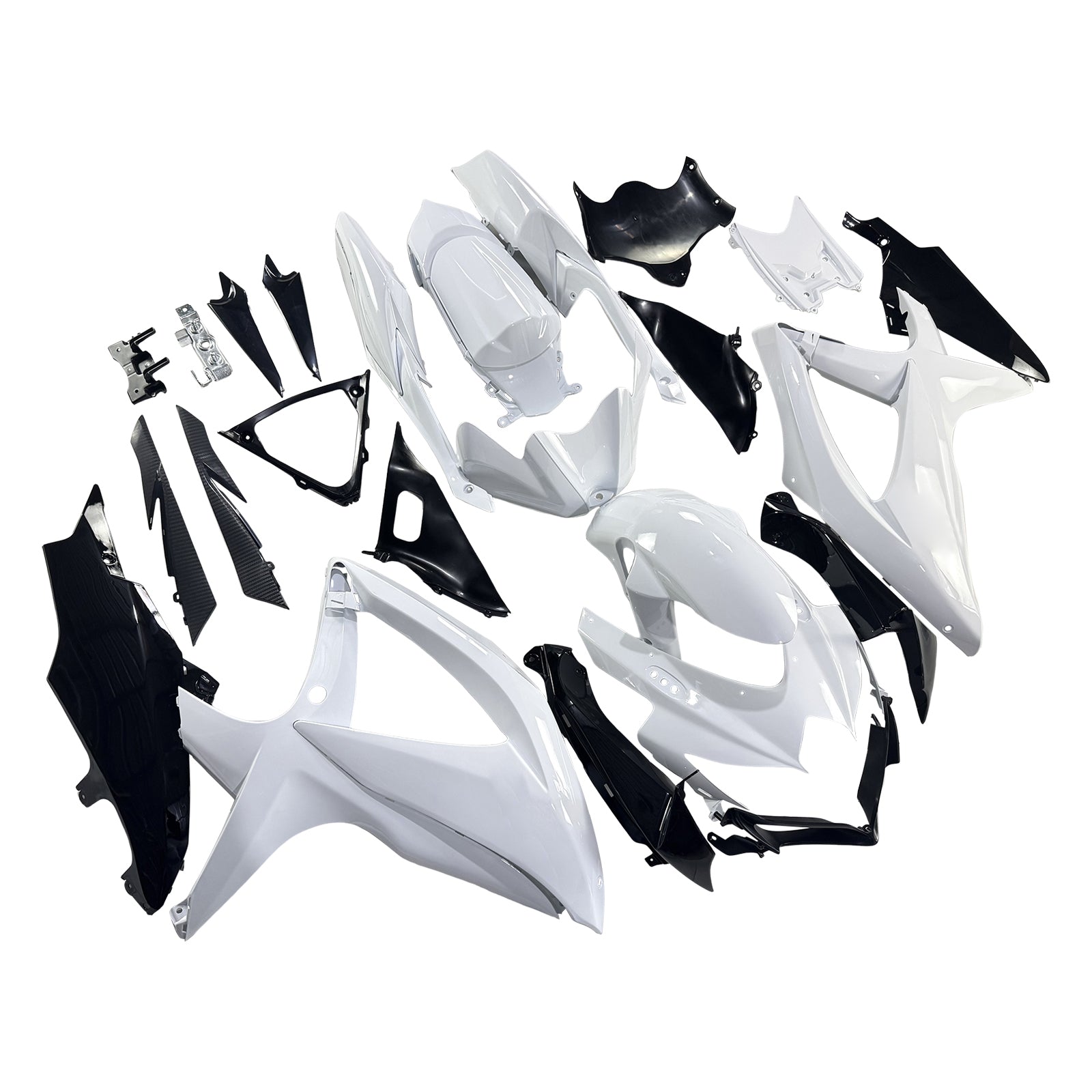 White Injection Fairing Kit Bodywork Plastic ABS For Suzuki GSXR 600/750 2008-2010 K8