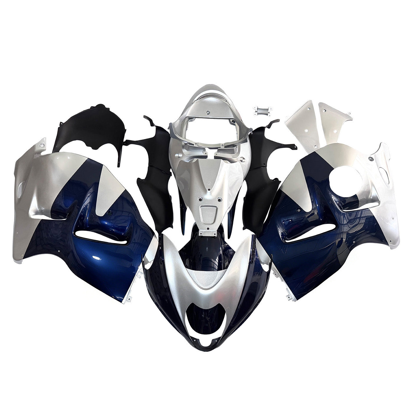 Fairings 1999-2007 Suzuki GSX1300 Hayabusa Blue and Silver Hayabusa  Generic
