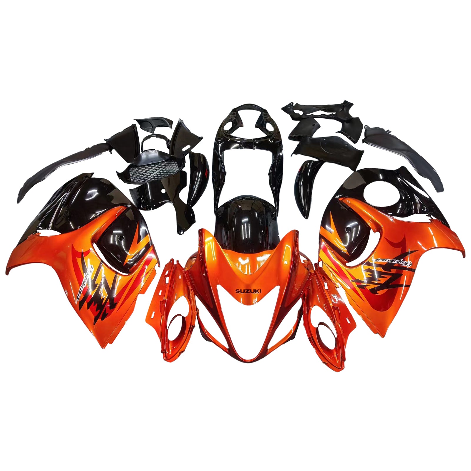 Fairings 2008-2020 Suzuki GSX 1300 Hayabusa Orange Metallic & Black Hayabusa  Generic