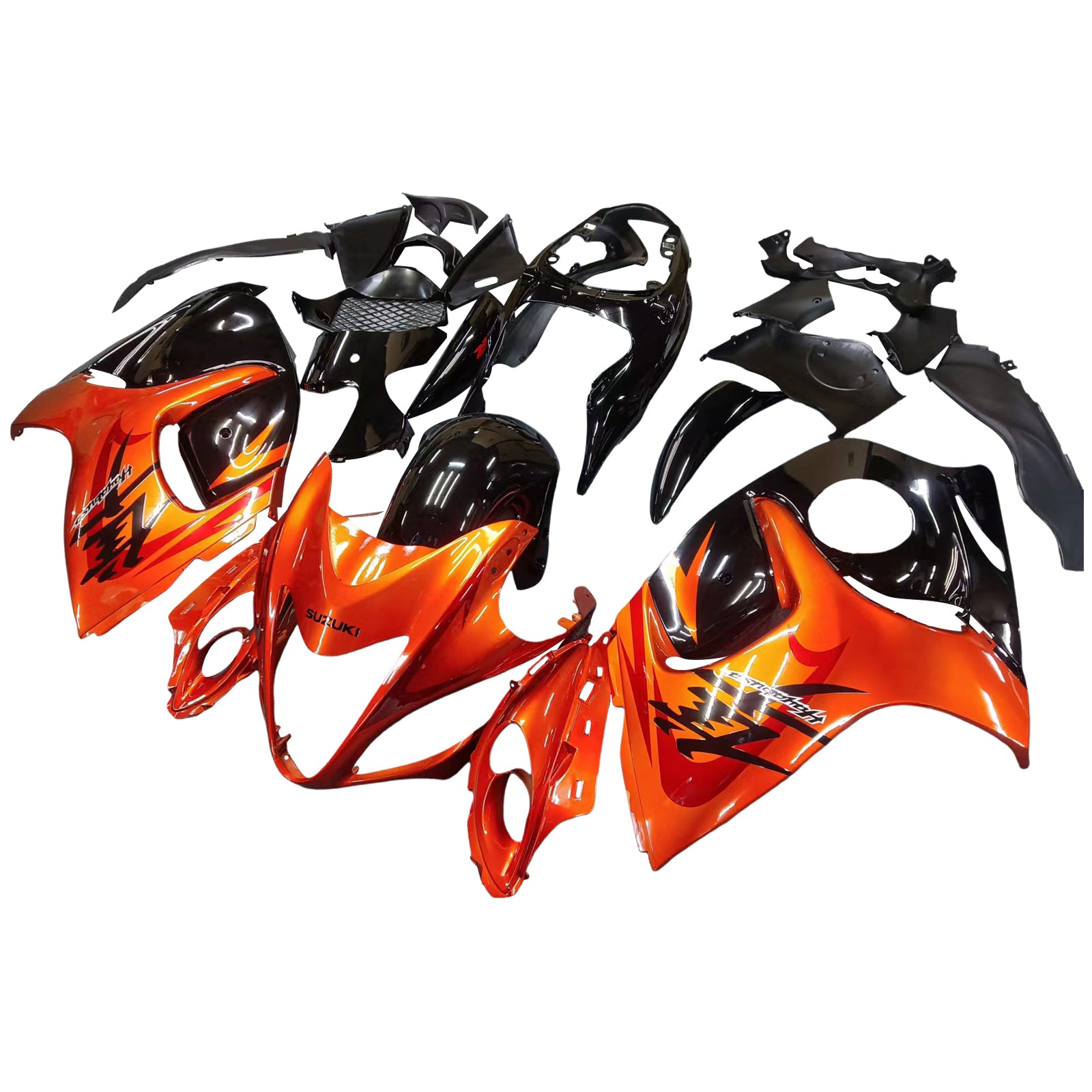 Fairings 2008-2020 Suzuki GSX 1300 Hayabusa Orange Metallic & Black Hayabusa  Generic