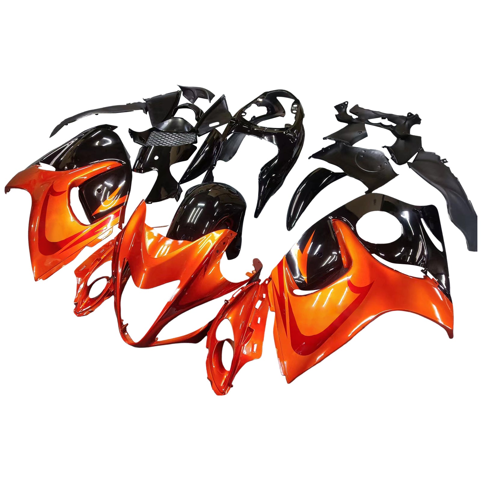 Fairings 2008-2020 Suzuki GSX 1300 Hayabusa Orange Metallic & Black Hayabusa  Generic