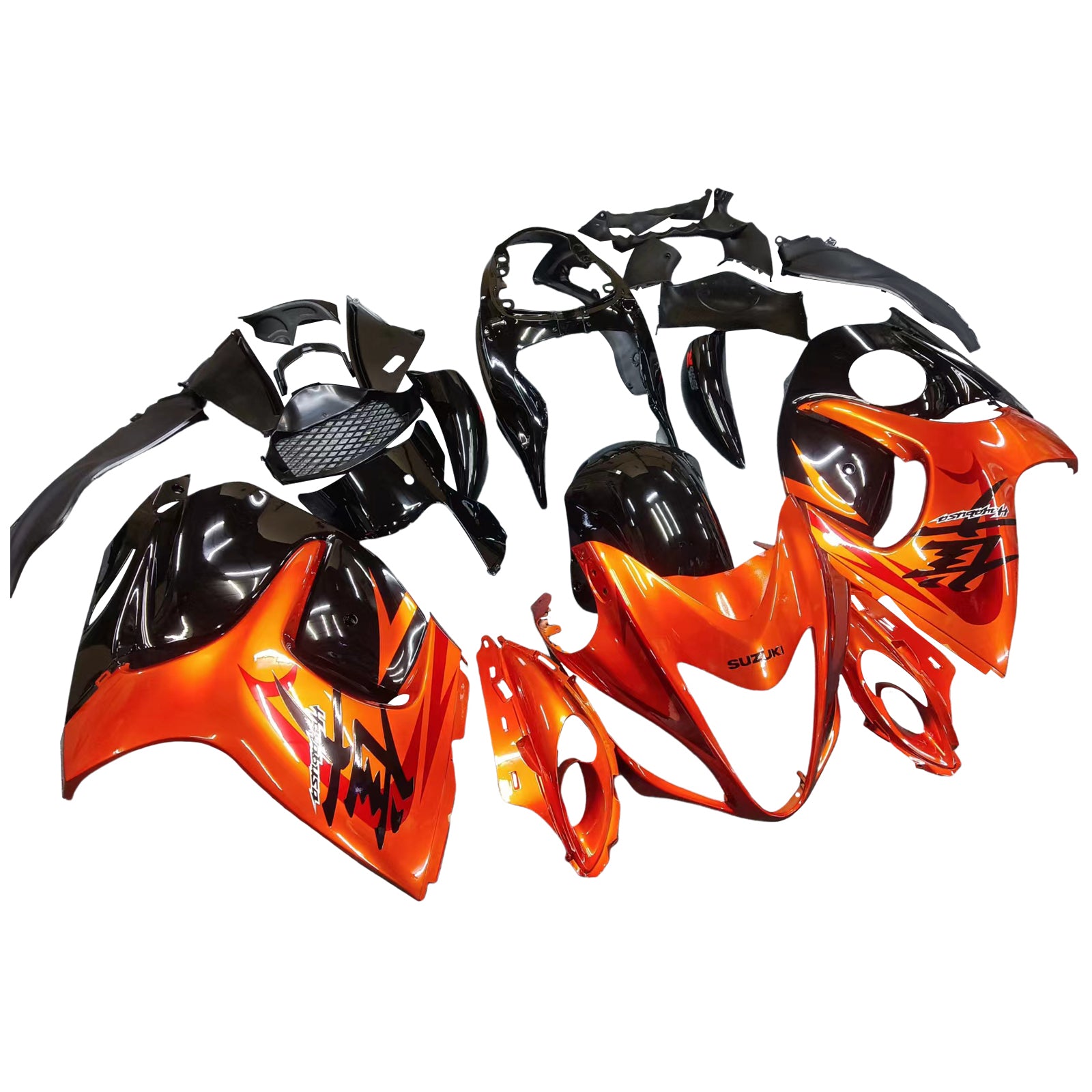 Fairings 2008-2020 Suzuki GSX 1300 Hayabusa Orange Metallic & Black Hayabusa  Generic