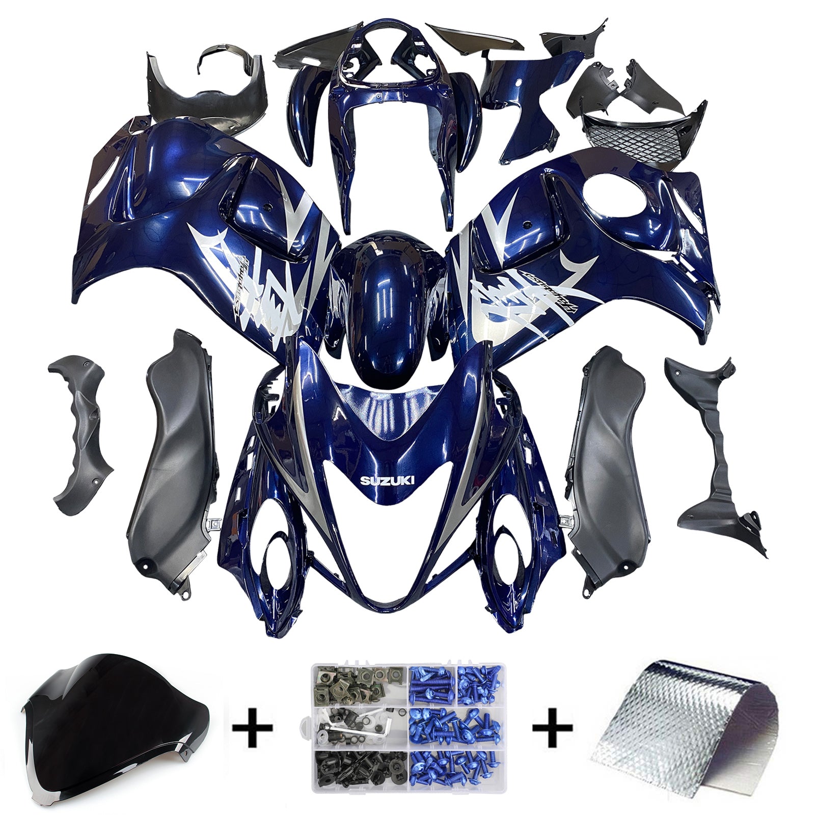 Fairings 2008-2020 Suzuki GSX 1300 Hayabusa Blue Dark Metallic Hayabusa  Generic