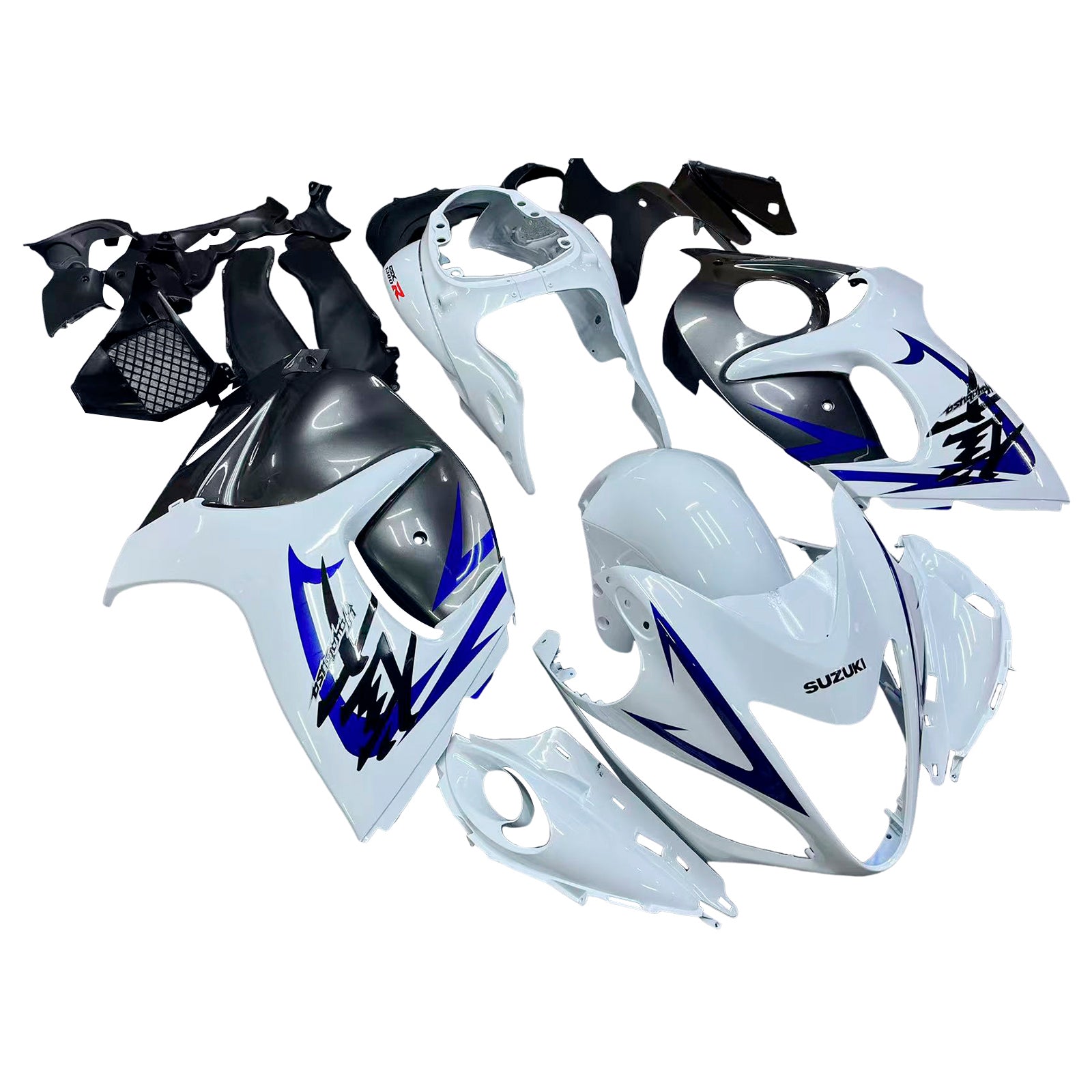 Carenados 2008-2020 Suzuki GSX 1300 Hayabusa Blanco Gris Azul Genérico