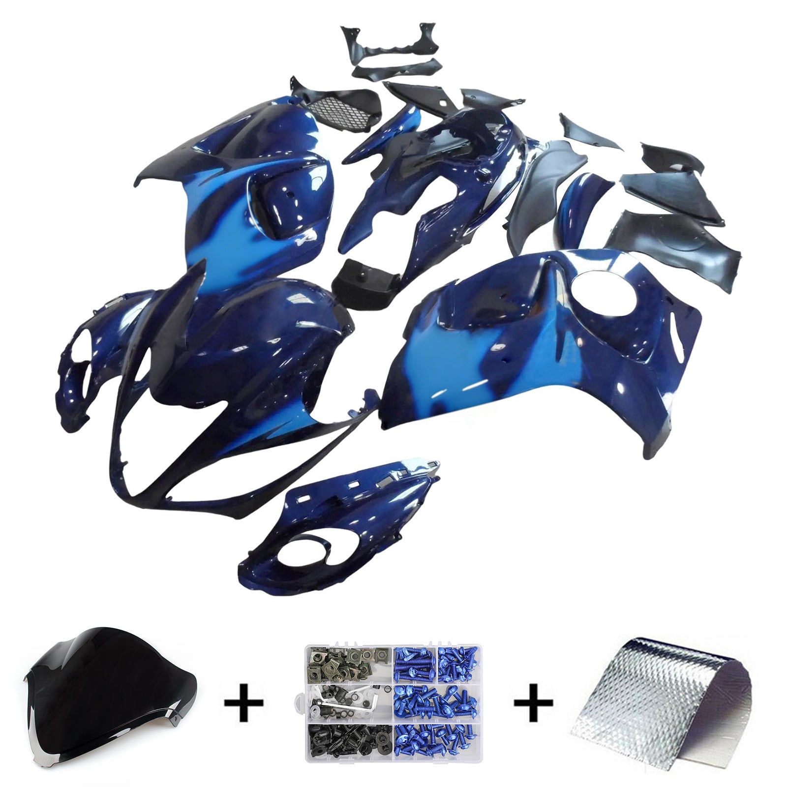 Amotopart Suzuki Hayabusa GSX1300R 2008-2020 Fairing Kit Bodywork Plastic ABS