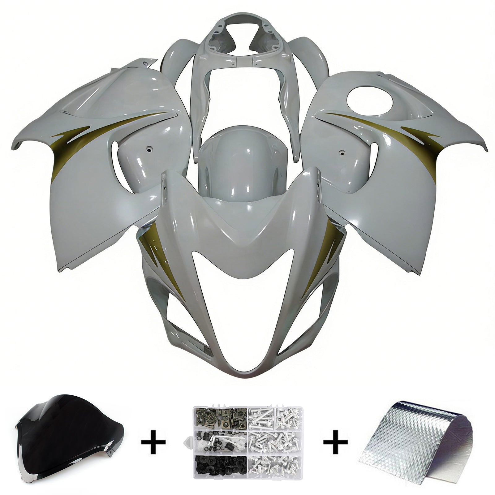 Amotopart Suzuki Hayabusa GSX1300R 2008-2020 페어링 키트 차체 플라스틱 ABS