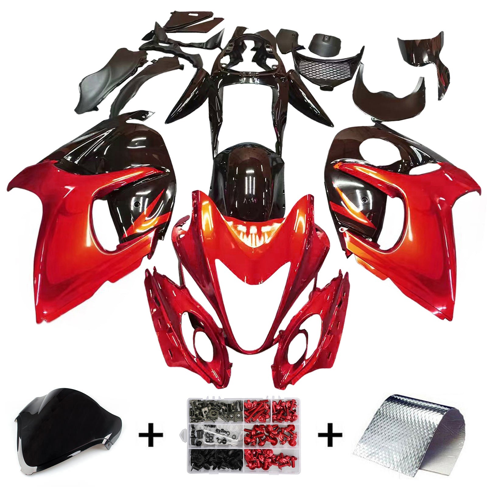 Amotopart Suzuki Hayabusa GSX1300R 2008-2020 Fairing Kit Bodywork Plastic ABS
