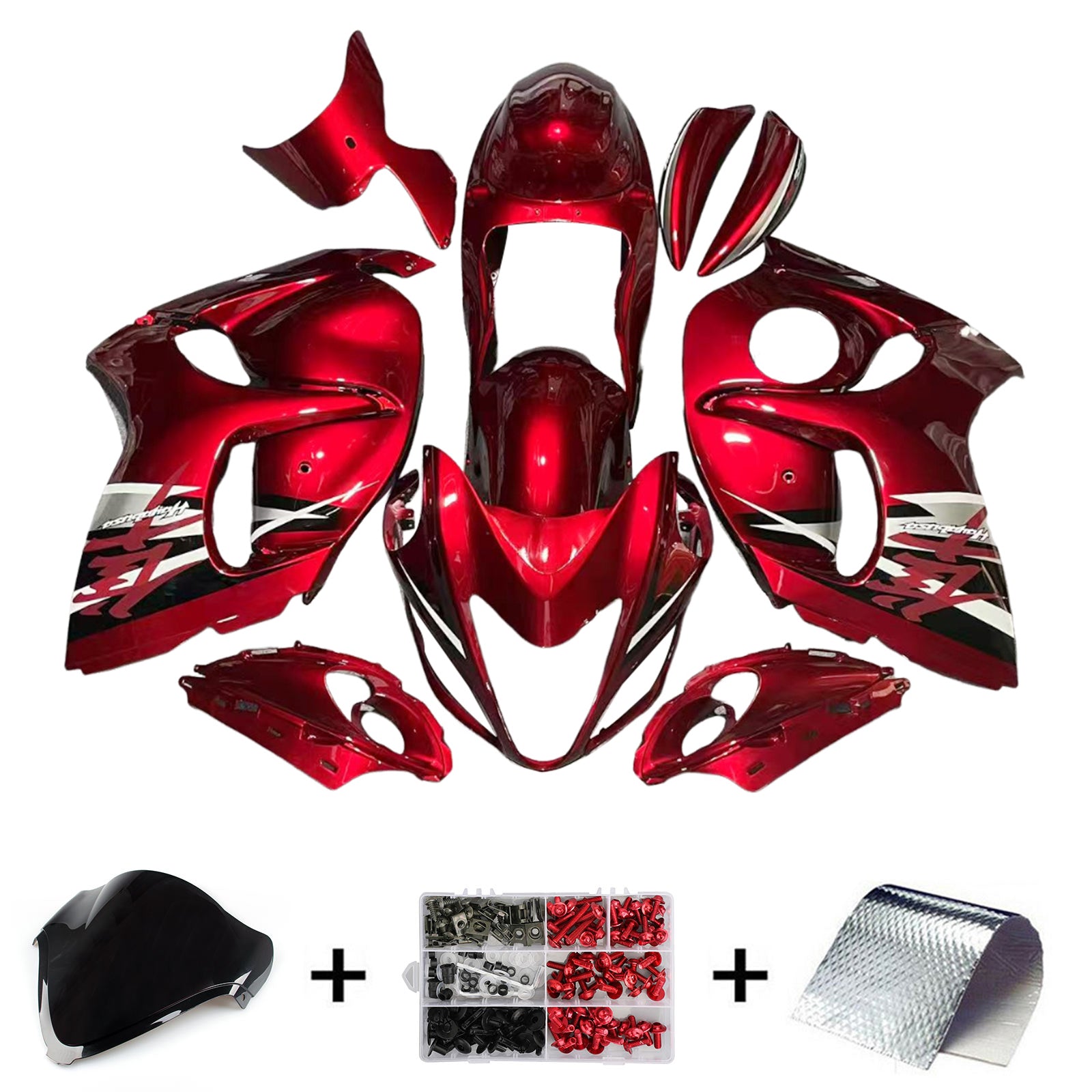 Amotopart Suzuki Hayabusa GSX1300R 2008-2020 Fairing Kit Bodywork Plastic ABS